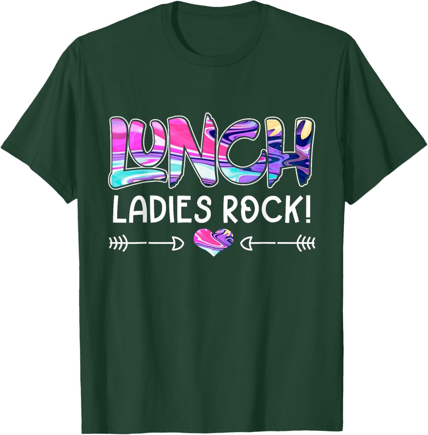 Lunch Ladies Rock Lunch Lady Squad - Back To School T-Shirt - T-Shirt | Forest