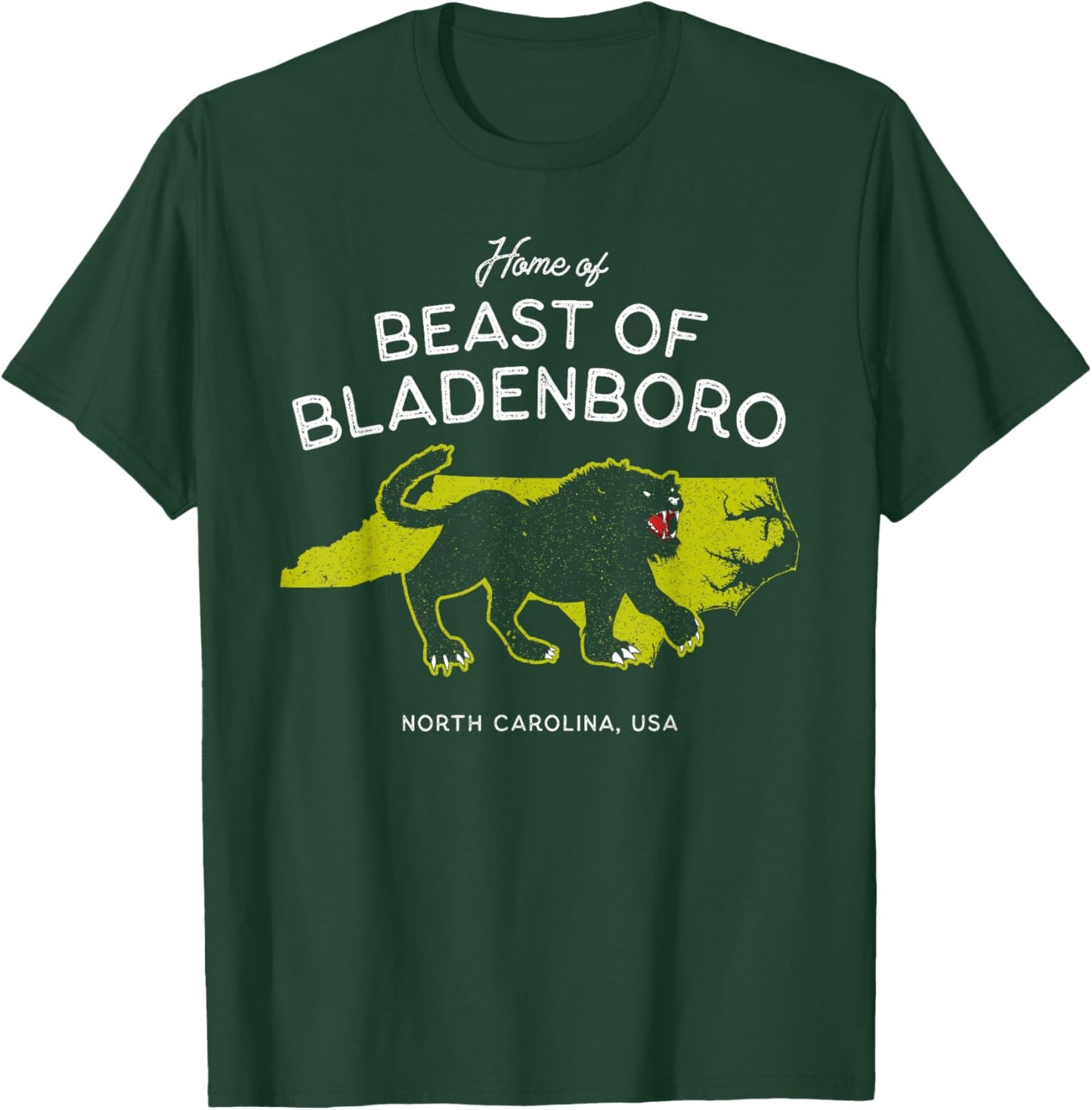 Home of Beast of Bladenboro - North Carolina, USA Cryptid T-Shirt - T-Shirt | Forest