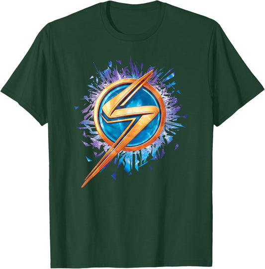 Marvel Ms. Marvel Lightning Bolt Icon T-Shirt - T-Shirt | Forest