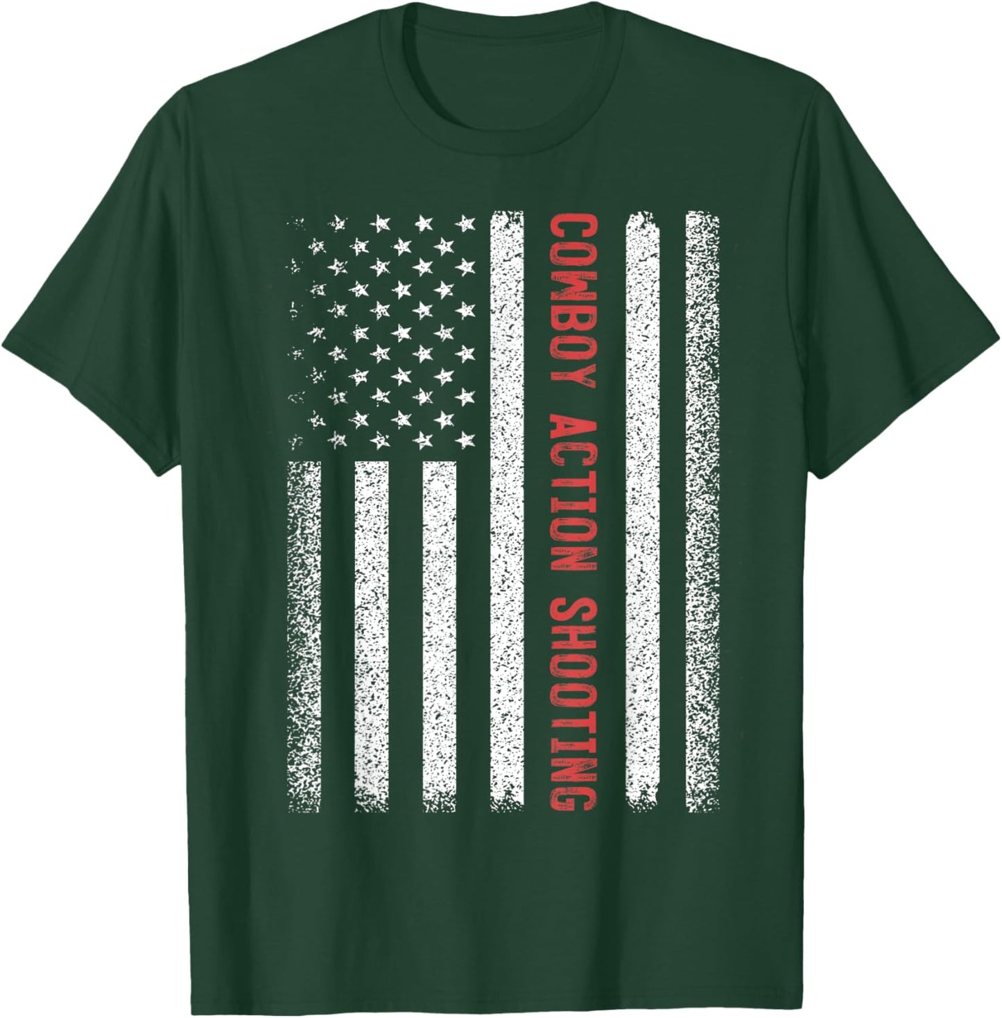 Cowboy Action Shooting American Flag 4th of July T-Shirt - T-Shirt | Forest