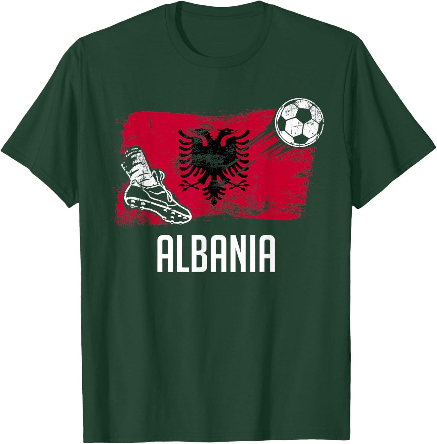 Albania Flag Jersey Albanian Soccer Team Albanian T-Shirt - T-Shirt | Forest