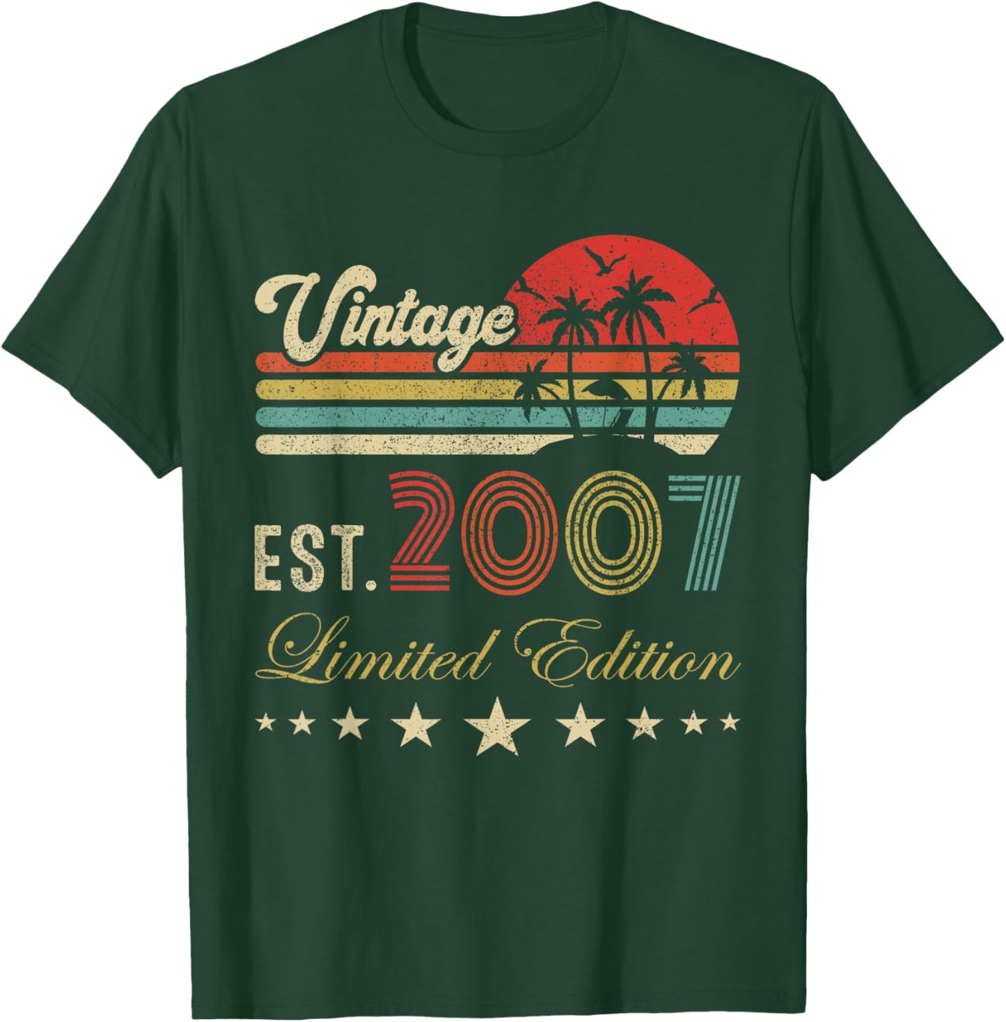 18th Years Old Vintage Limited 2007 Edition 18 Birthday T-Shirt - T-Shirt | Forest