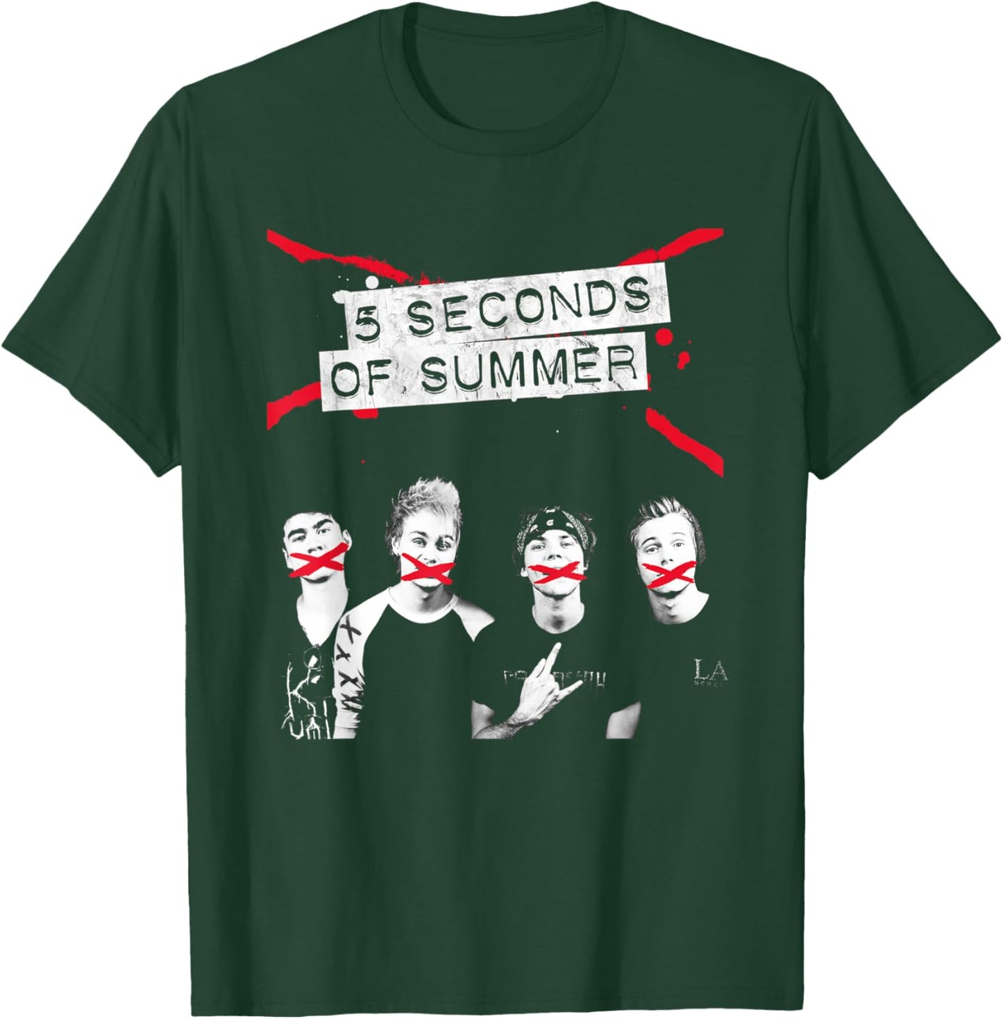 5 Seconds of Summer - Crossed Lines T-Shirt - T-Shirt | Forest