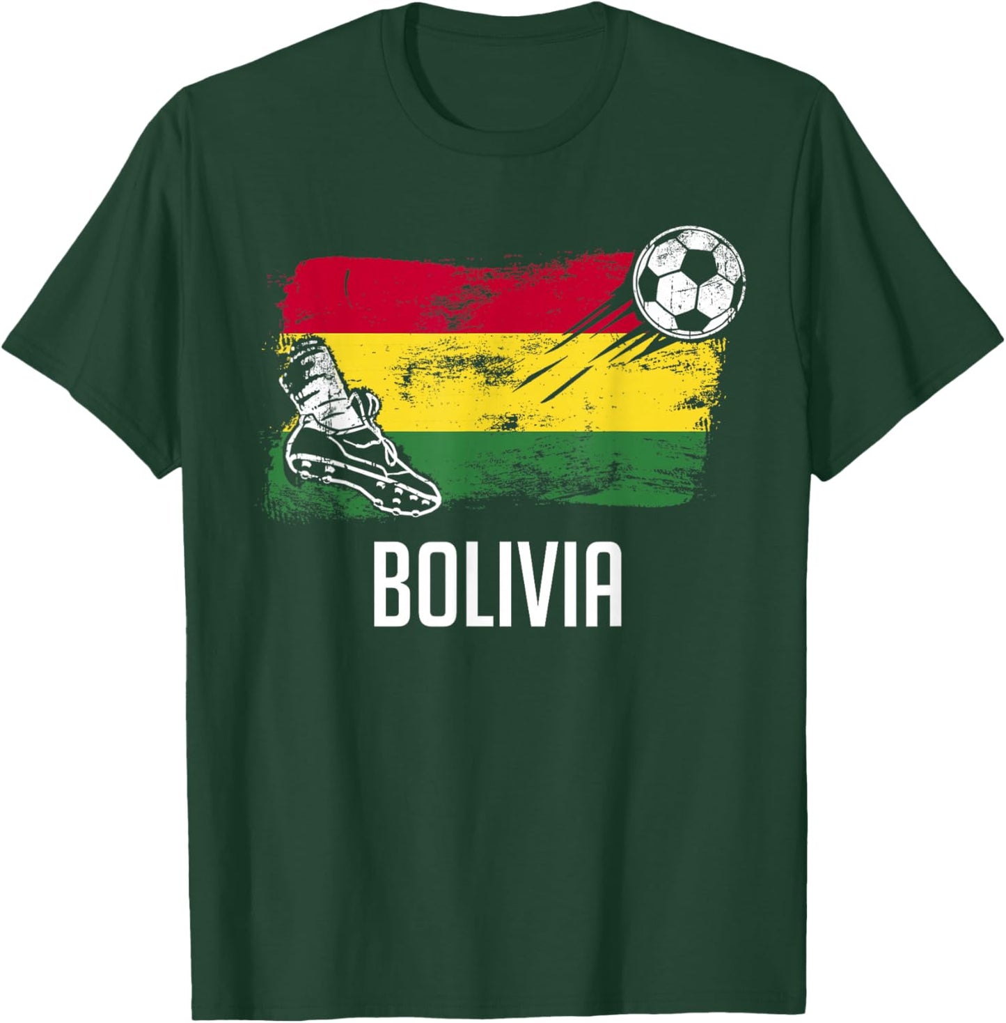 Bolivia Flag Jersey Bolivian Soccer Team Bolivian T-Shirt - T-Shirt | Forest