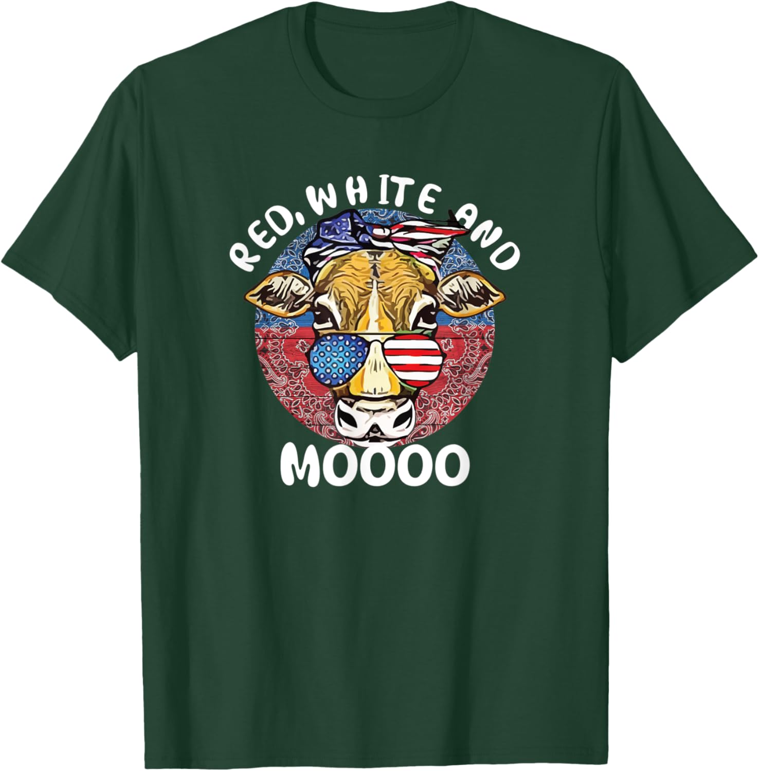Red White Moo Cow Shirt Farm Clothes Cowgirl Girls T-Shirt - T-Shirt | Forest