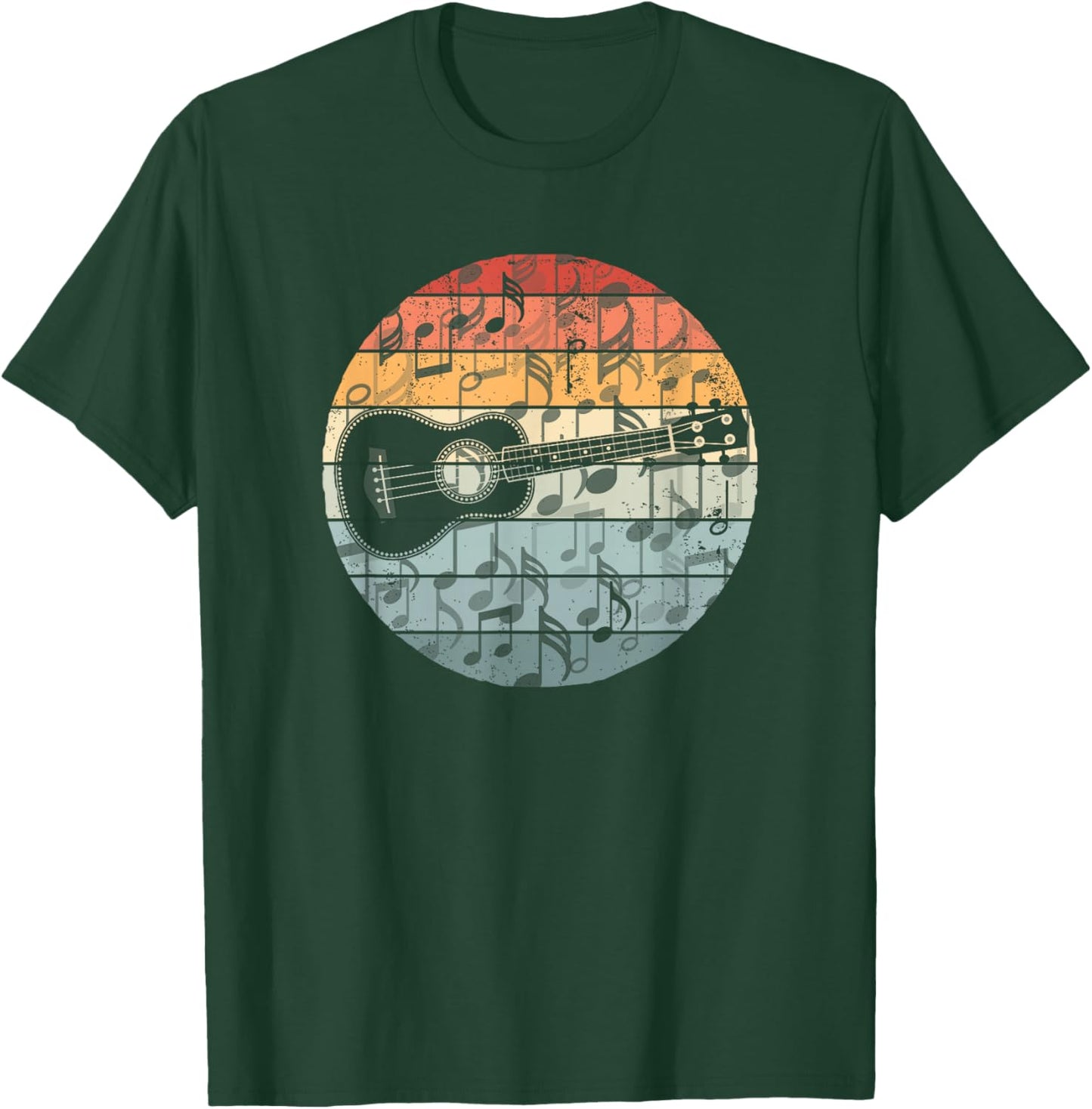 Retro Uke Ukulele Player Funny Ukulele Music T-Shirt - T-Shirt | Forest