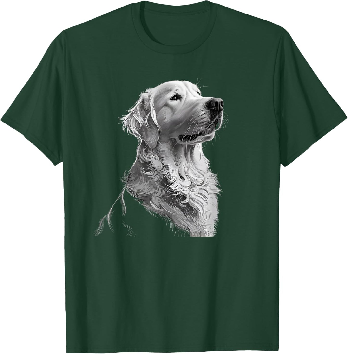 White English Cream Golden Retriever Dog Men Kids T-Shirt - T-Shirt | Forest