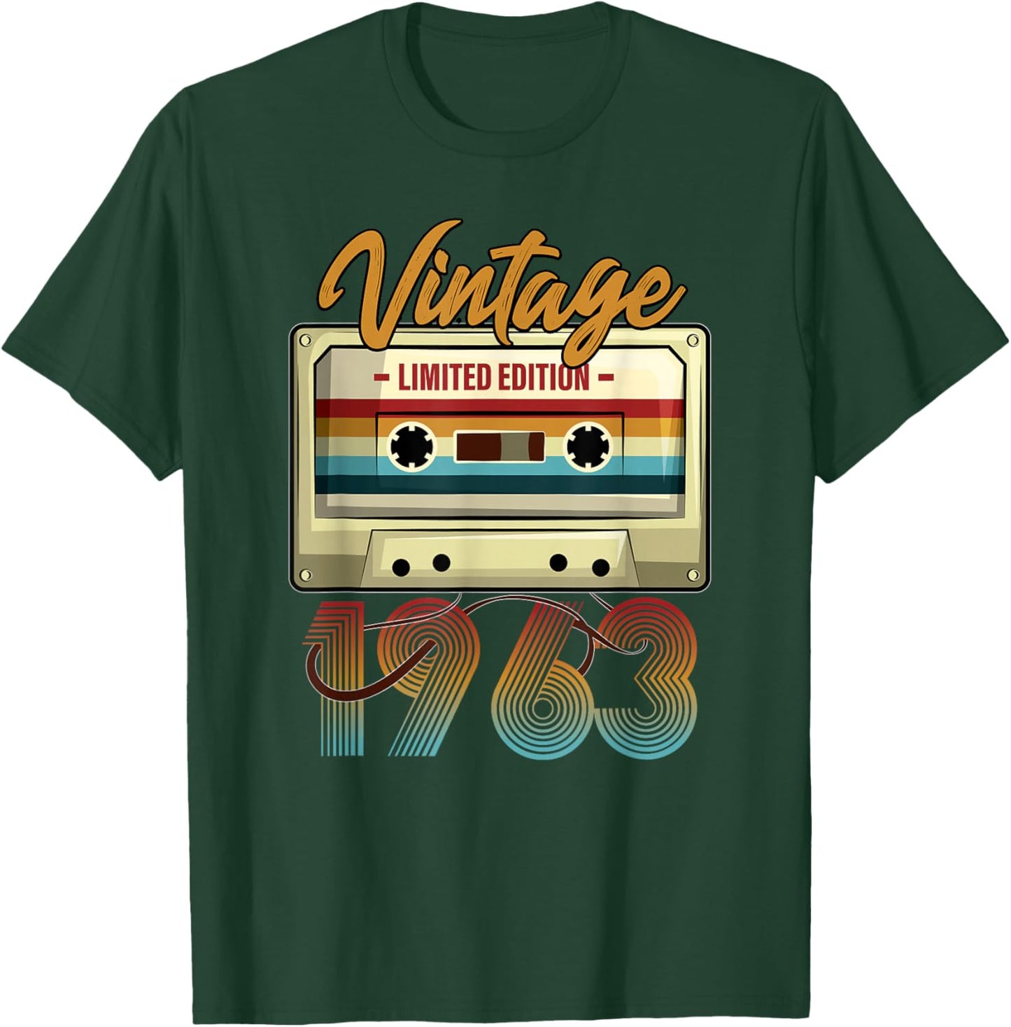 Vintage 1963 62nd birthday cassette tape women B-day T-Shirt - T-Shirt | Forest