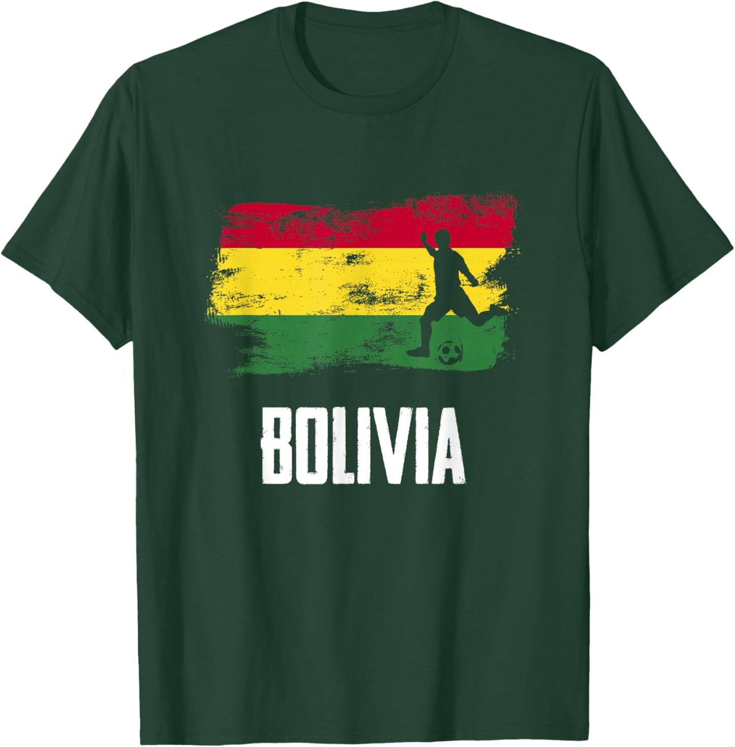 Bolivia Flag Jersey Bolivian Soccer Team Bolivian T-Shirt - T-Shirt | Forest