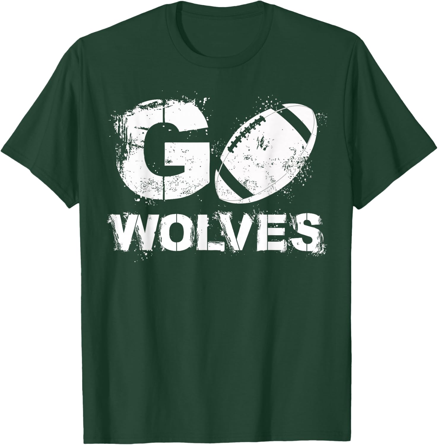 Football Go Wolves T-Shirt - T-Shirt | Forest