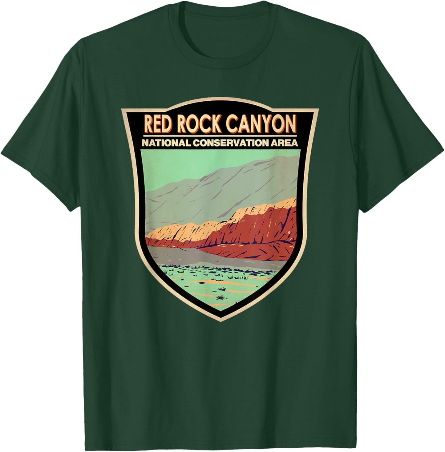 Red Rock Canyon National Conservation Area Badge T-Shirt - T-Shirt | Forest