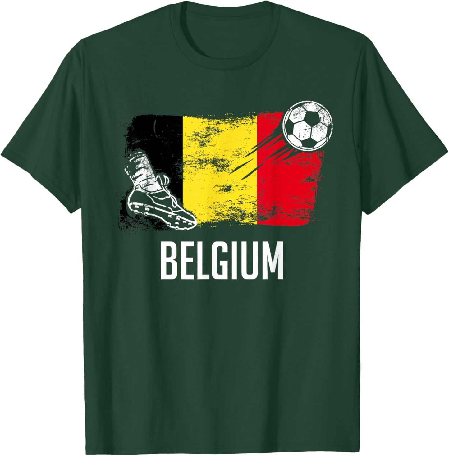 Belgium Flag Jersey Belgian Soccer Team Belgian T-Shirt - T-Shirt | Forest