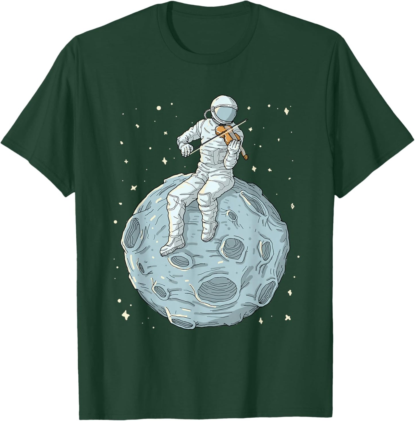 Astronaut Violin Player Violinist Viola Classical Music T-Shirt - T-Shirt | Forest