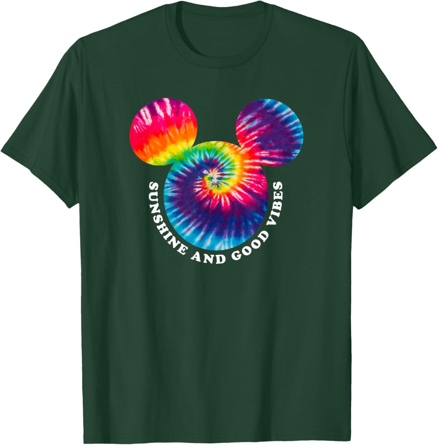 Disney Mickey And Friends Tie Dye Mickey Mouse Silhouette T-Shirt - T-Shirt | Forest