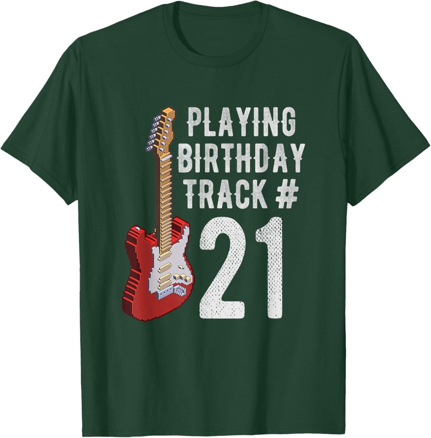 Funny 21st Birthday Guitar Music Lover Birthday Gift Shirt T-Shirt - T-Shirt | Forest