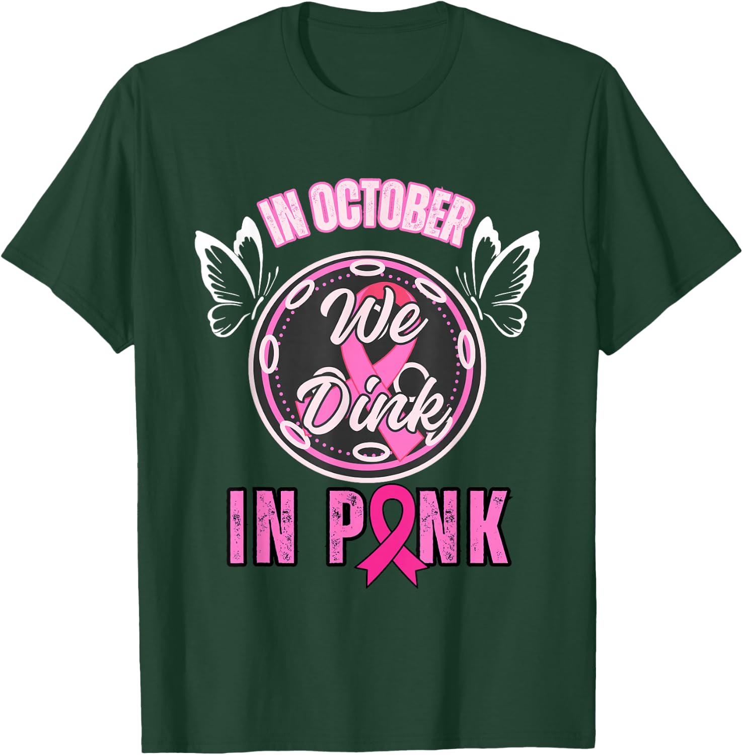 Breast Cancer Awareness Together We Fight Pickleball Pink T-Shirt - T-Shirt | Forest
