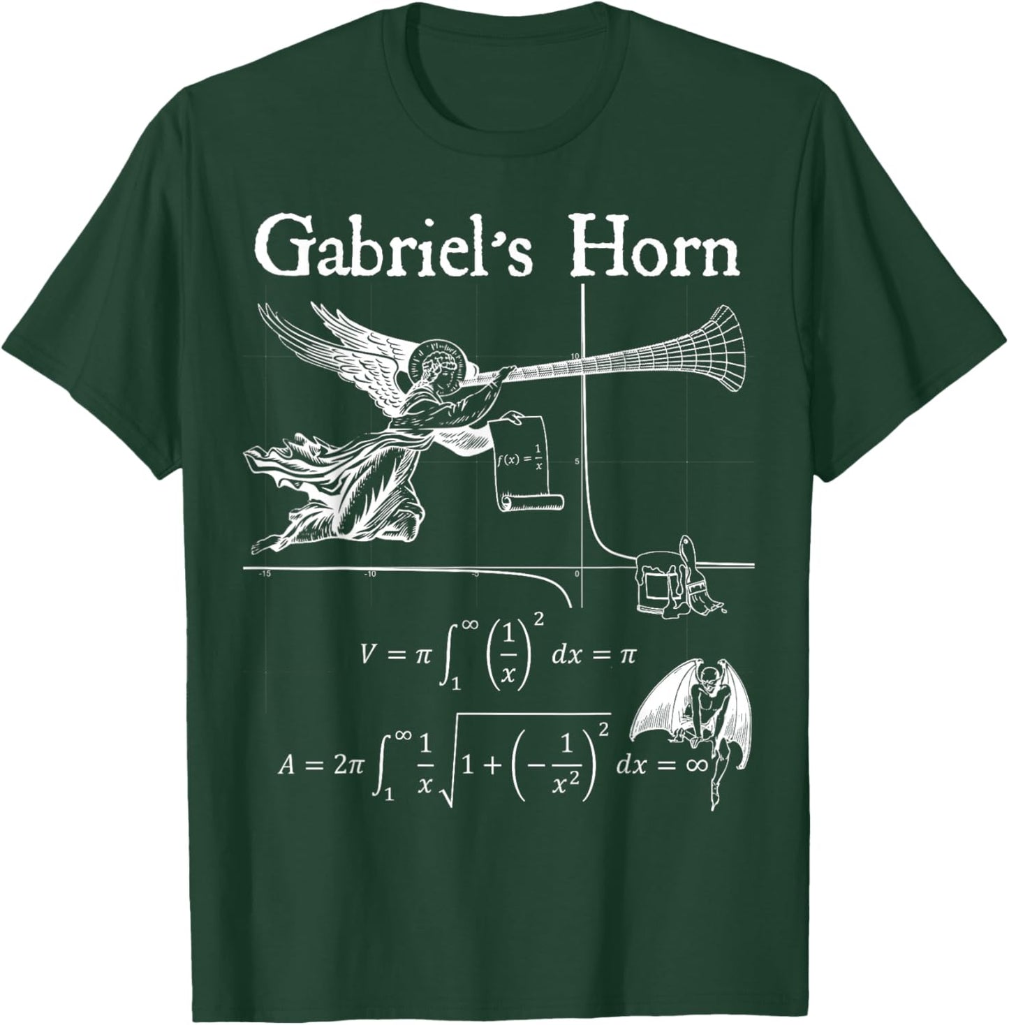 Gabriel's Horn Calculus Physics Math Teacher Nerdy Geek Gift Men Women Girls Kids T-Shirt - T-Shirt | Forest