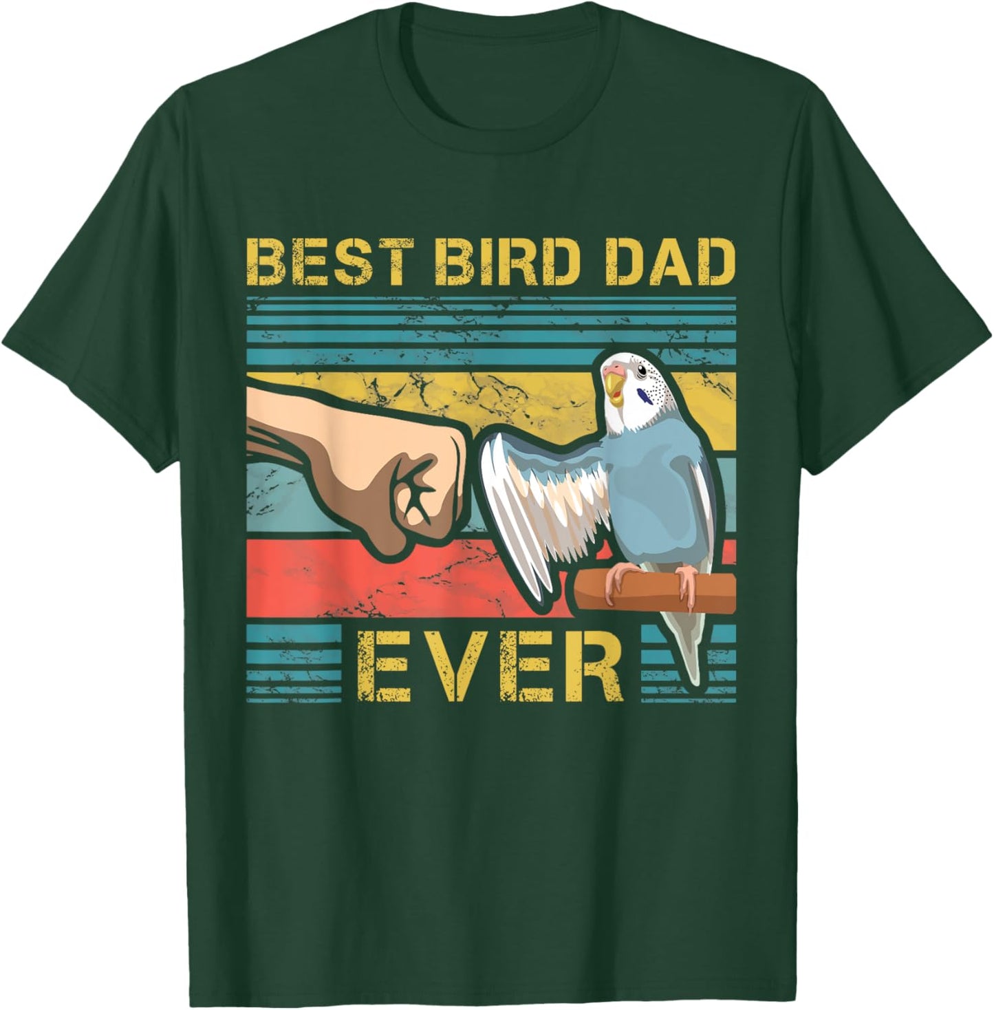 Budgie Dad Funny Bird Lover Father Budgerigar Enthusiast T-Shirt - T-Shirt | Forest