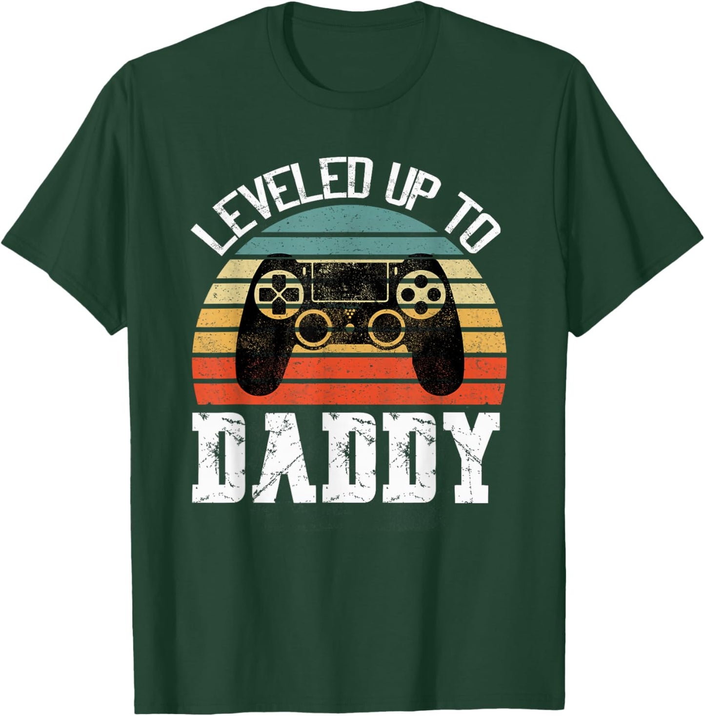New Dad Fathers day Leveled up to Daddy T-Shirt - T-Shirt | Forest