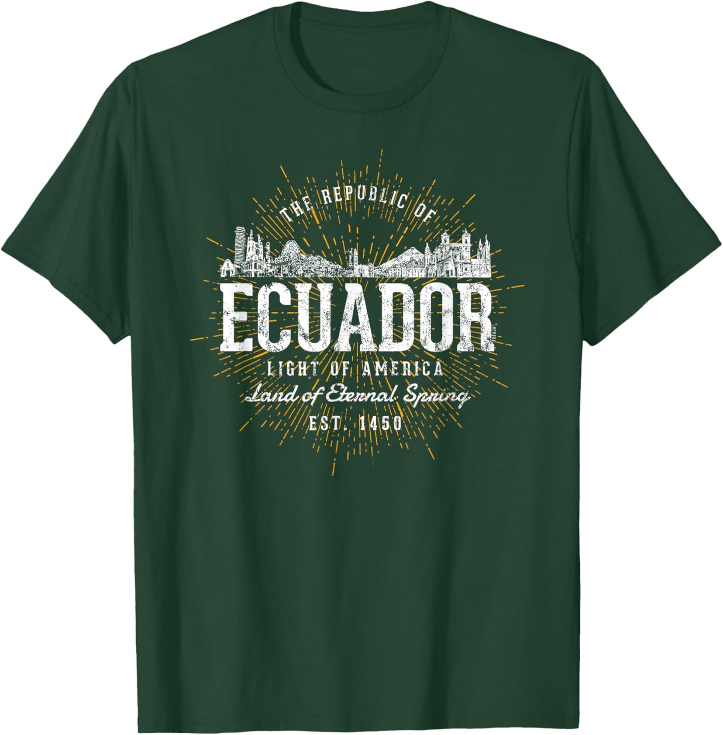 Vintage Style Retro Ecuador T-Shirt - T-Shirt | Forest
