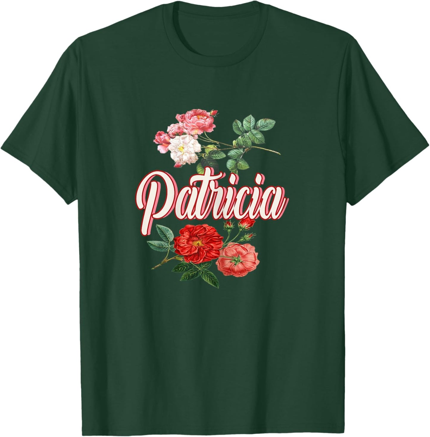 Patricia Name With Flowers T-Shirt - T-Shirt | Forest