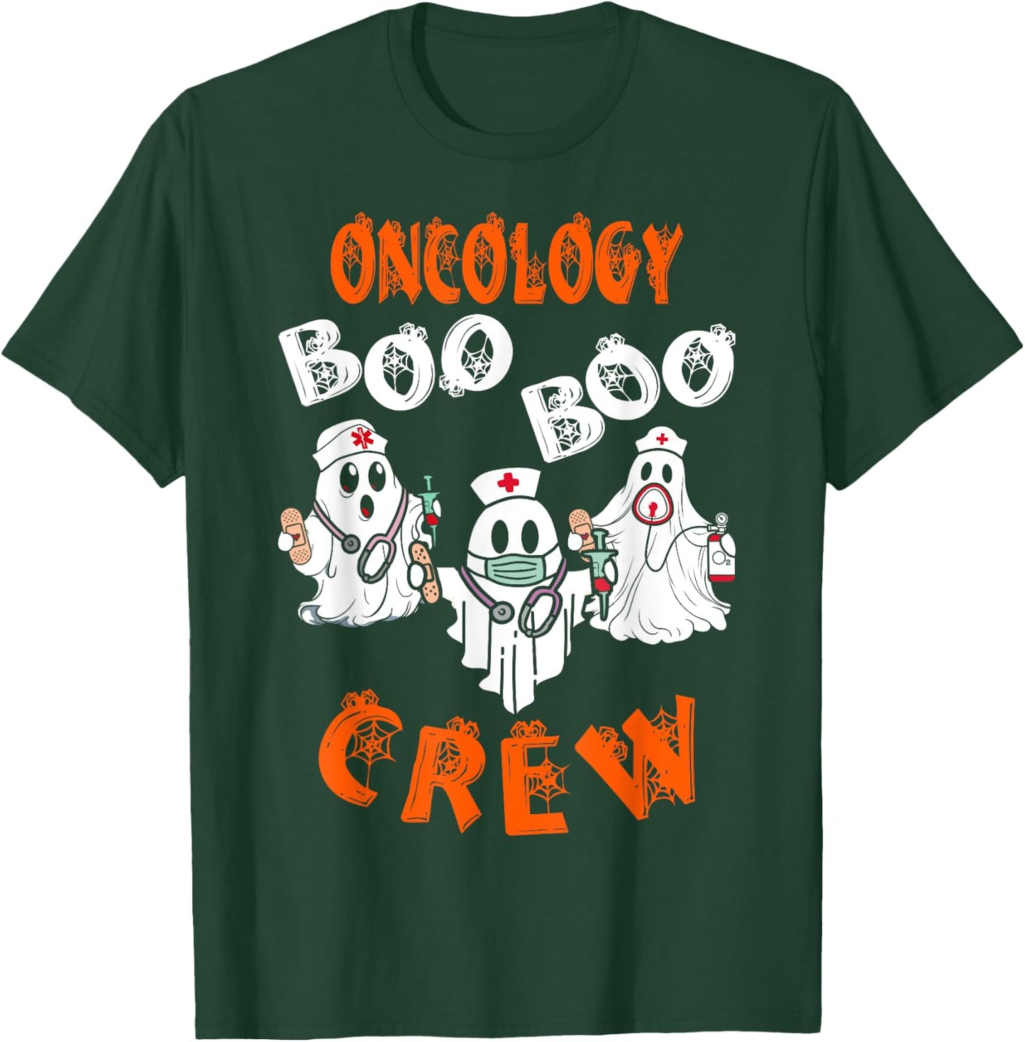 Boo Oncology Nurse Crew Ghost Halloween Costumes T-Shirt - T-Shirt | Forest