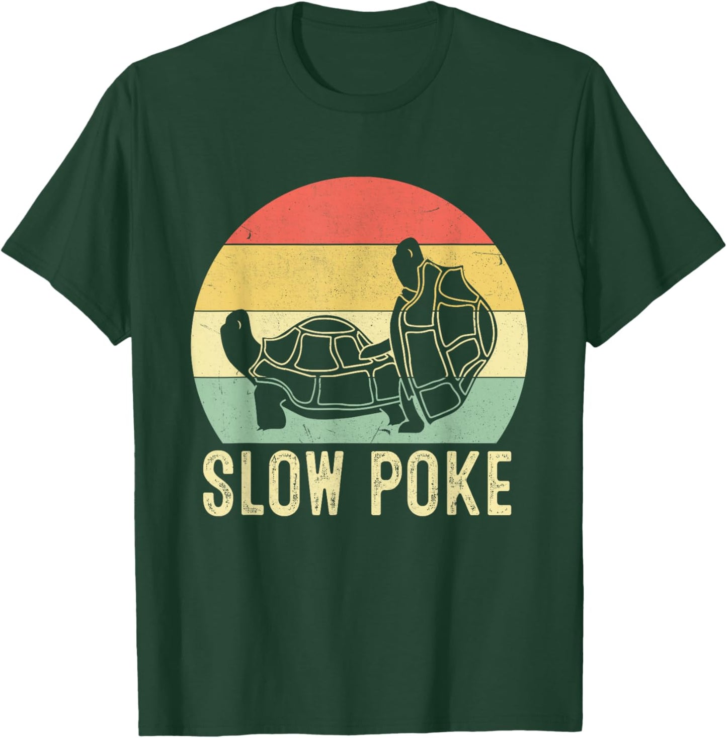 Retro Vintage Turtle Funny Slow Poke Turtle Lovers T-Shirt - T-Shirt | Forest
