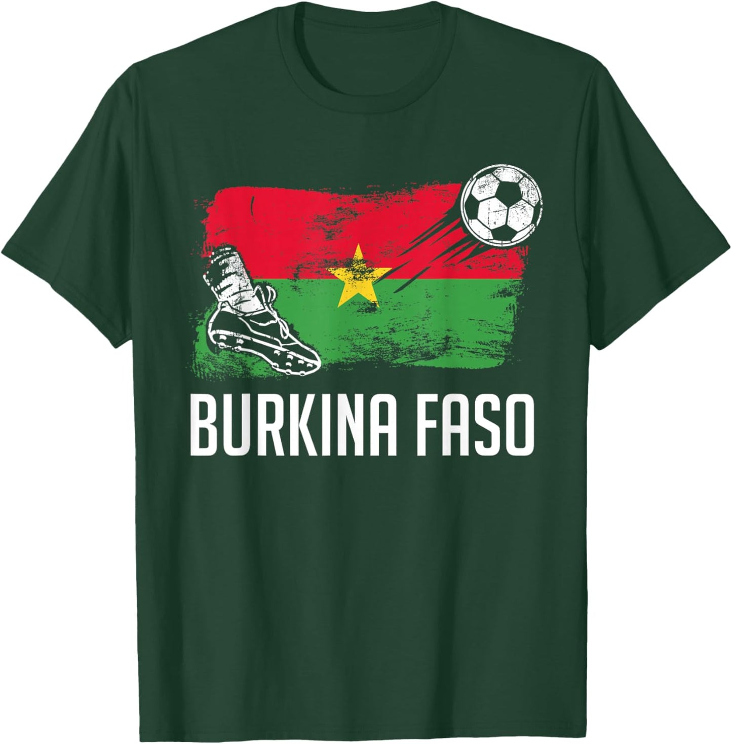 Burkina Faso Flag Jersey Burkinese Soccer Team Burkinese T-Shirt - T-Shirt | Forest