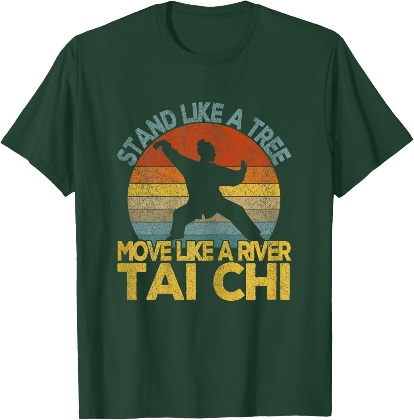 Funny Tai Chi Chinese Martial Arts Taiji Retro Vintage T-Shirt - T-Shirt | Forest