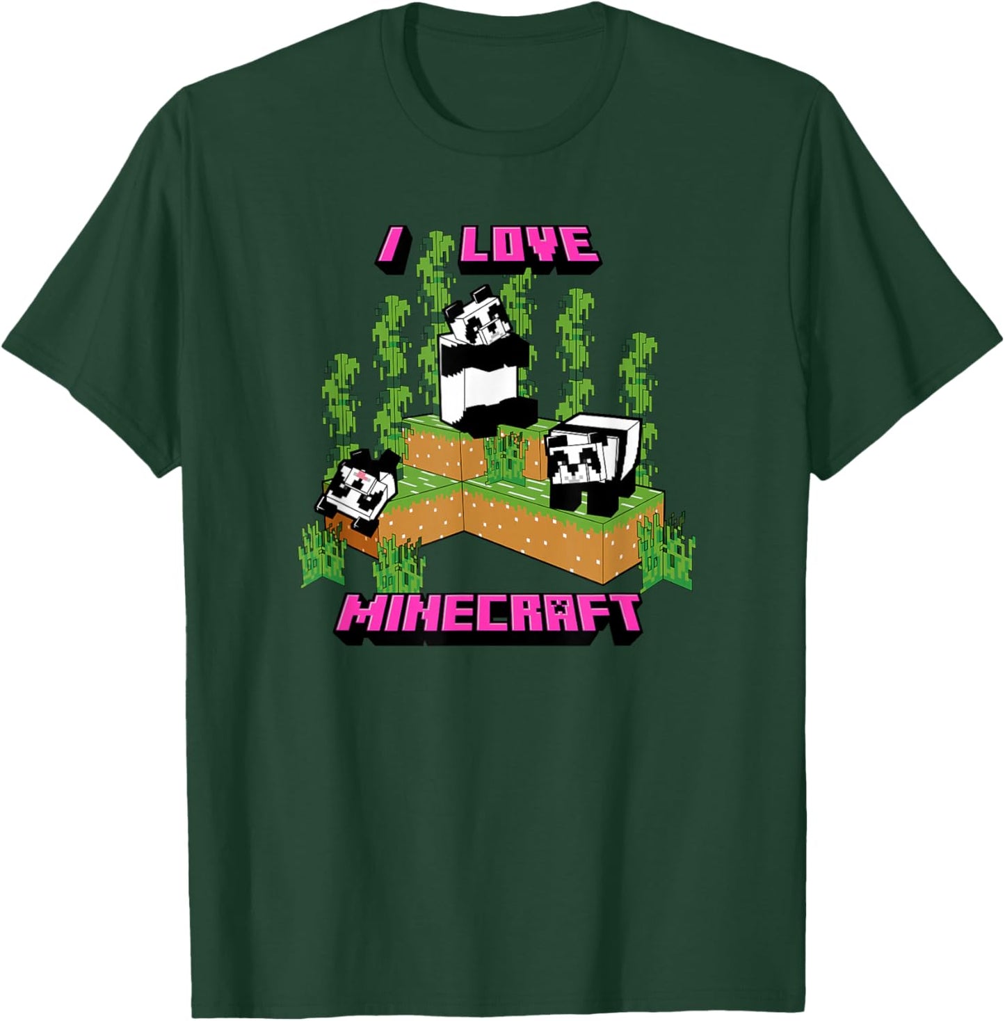 Minecraft Panda Love Poster T-Shirt - T-Shirt | Forest