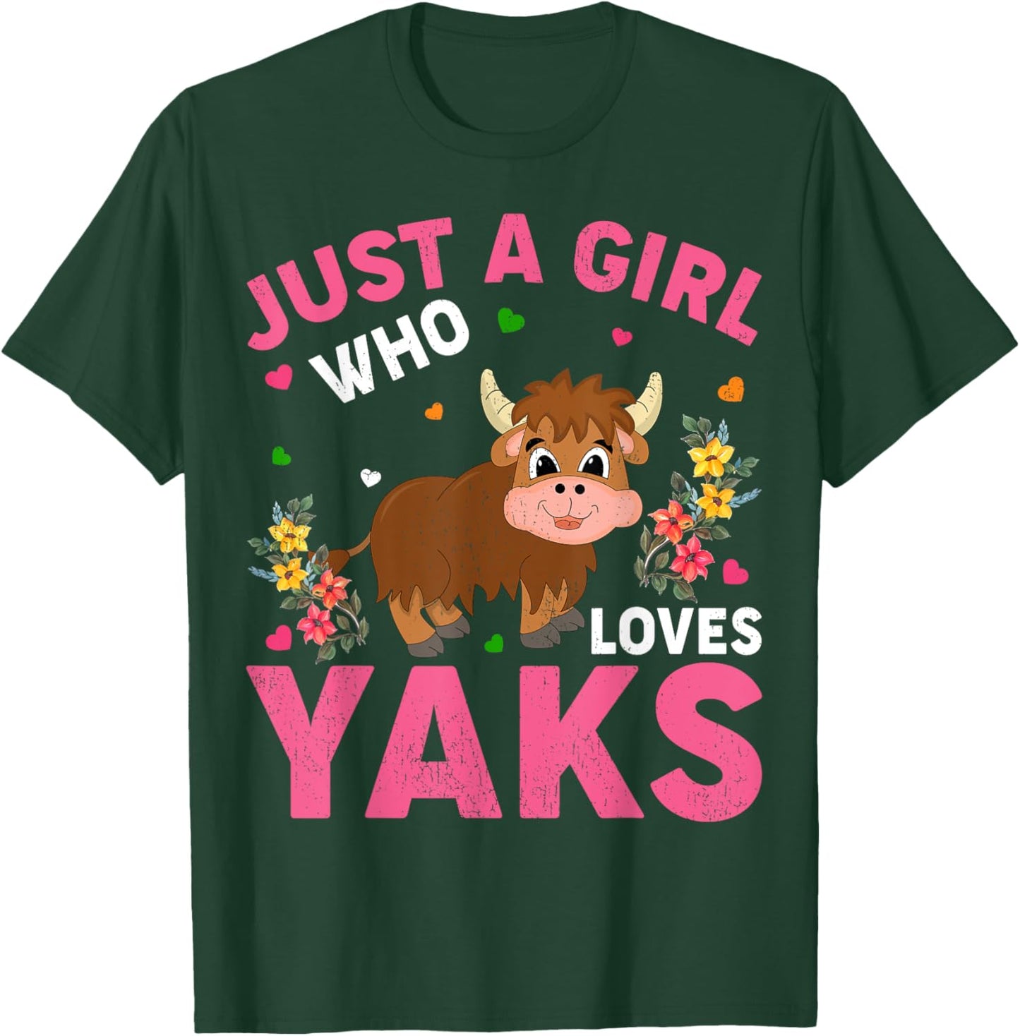 Yak Animal Lover Just A Girl Who Loves Yaks T-Shirt - T-Shirt | Forest