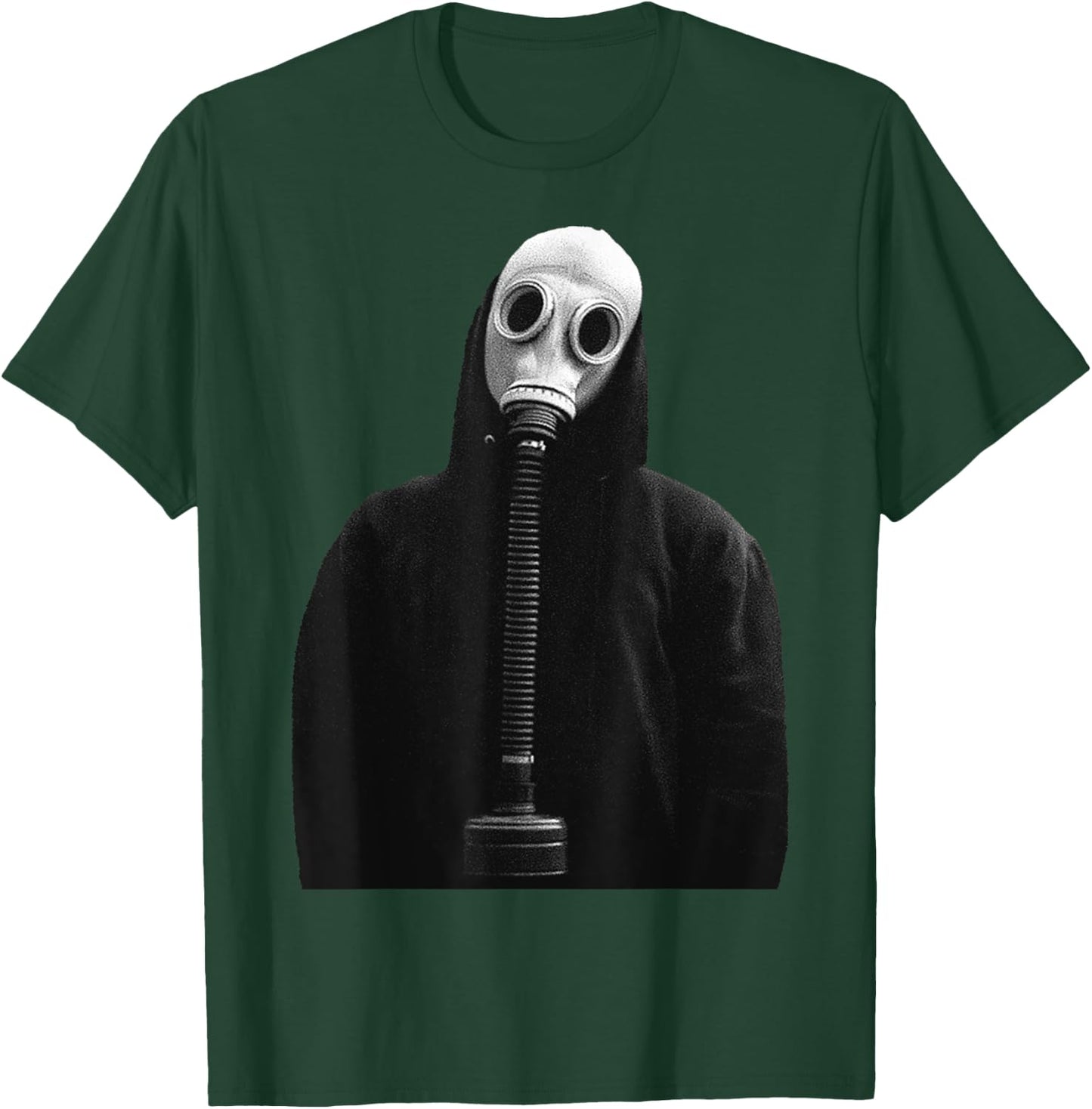 Eagerlys The Man in Black Wearing Gas Mask Vintage T-Shirt - T-Shirt | Forest