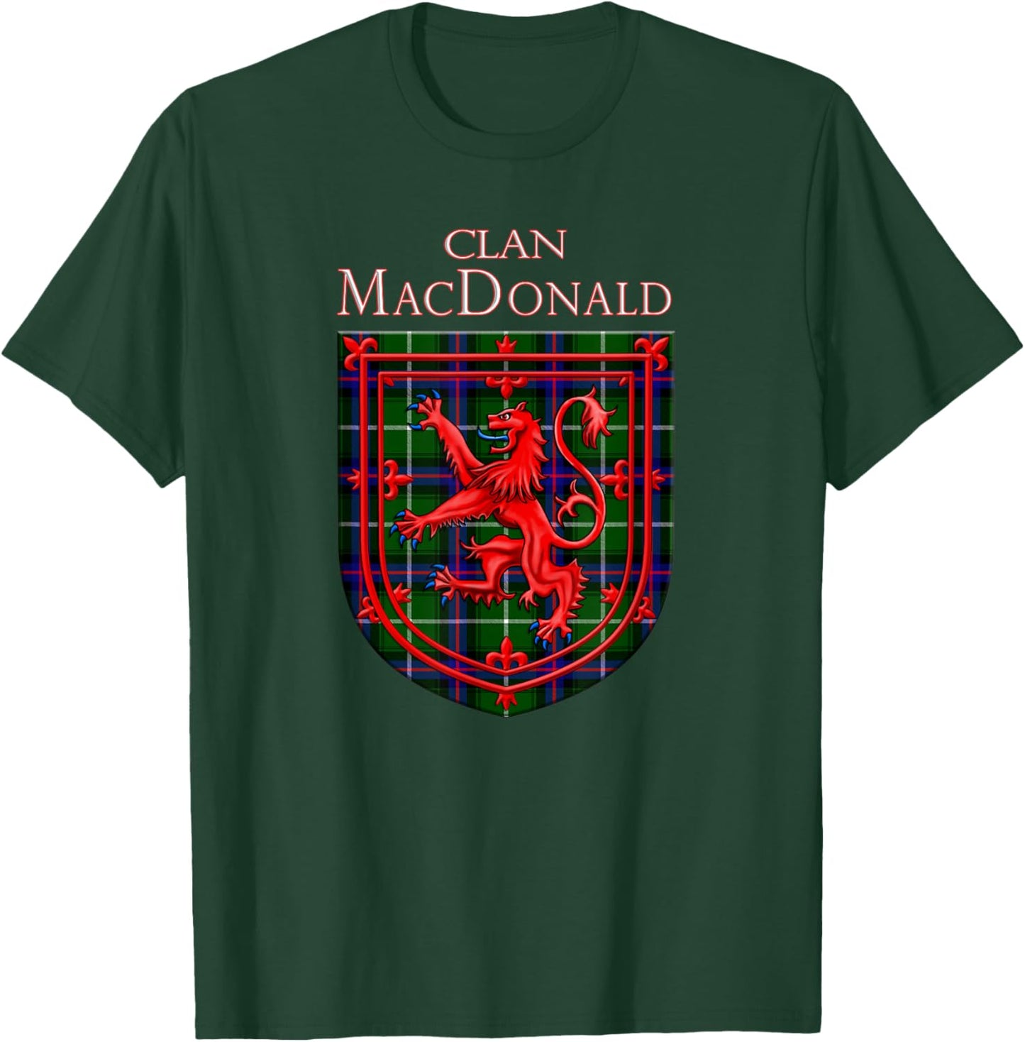 MacDonald of the Isles Tartan Scottish Plaid T-Shirt - T-Shirt | Forest