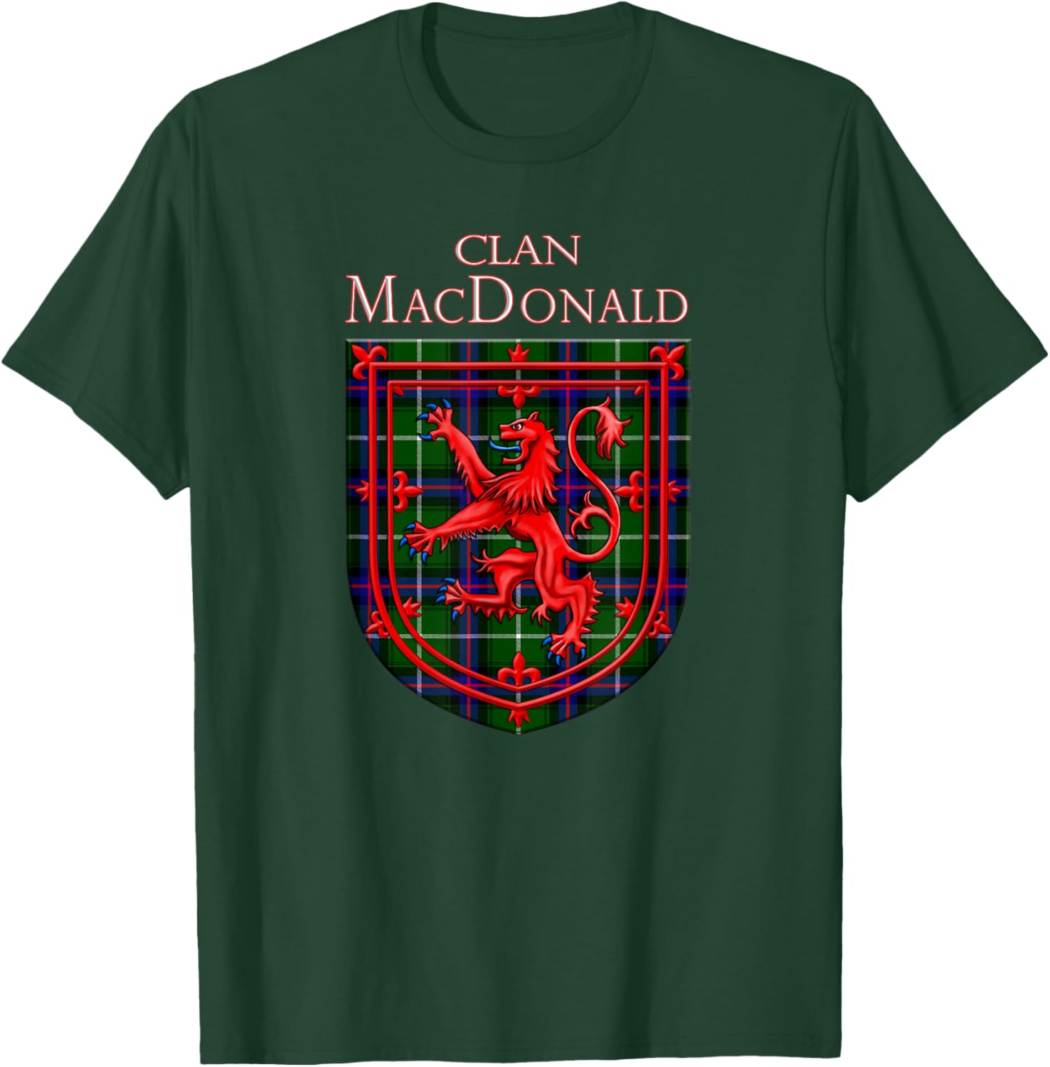 MacDonald of the Isles Tartan Scottish Plaid T-Shirt - T-Shirt | Forest