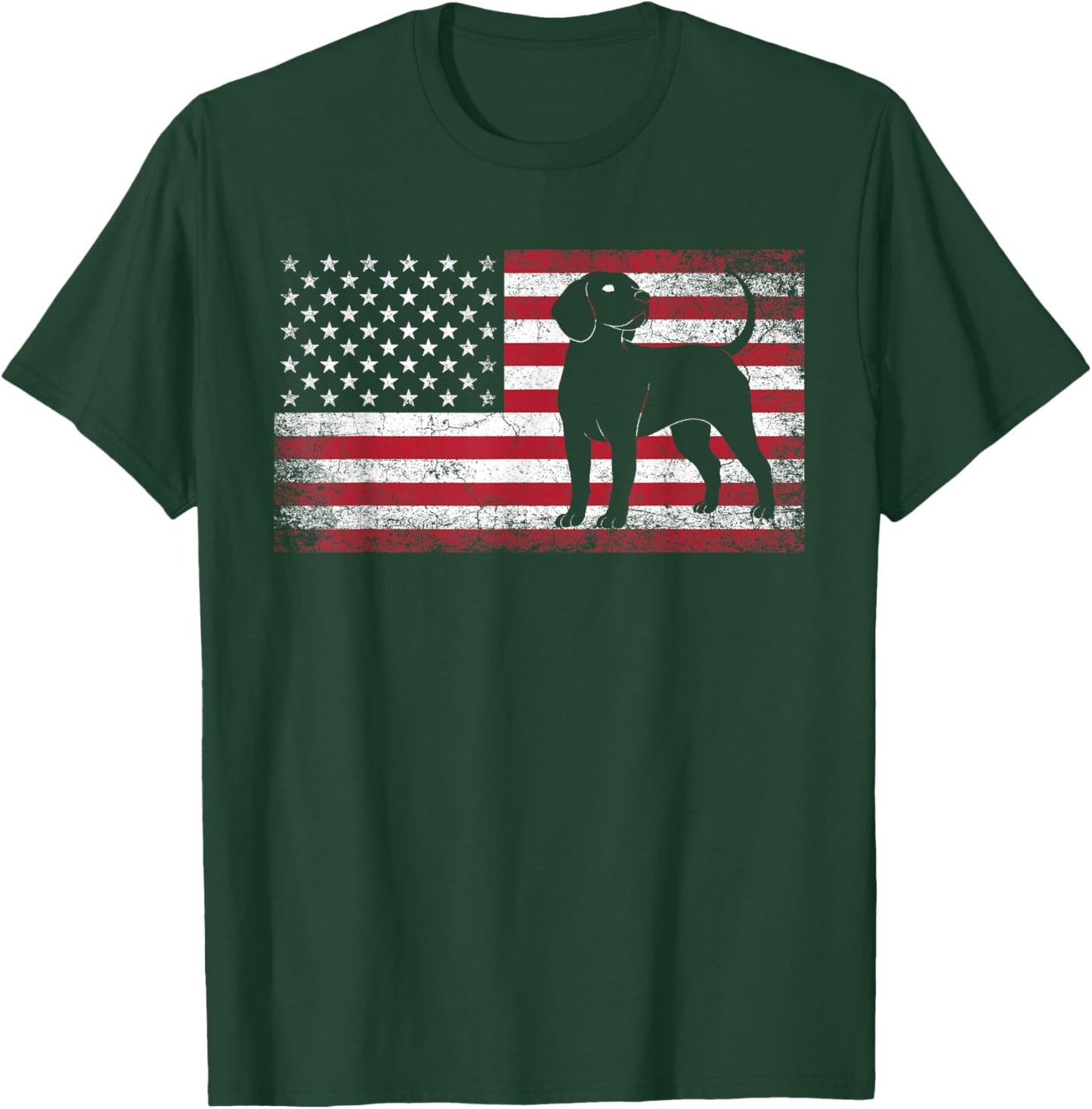 Beagle Dog 4th of July American Flag USA America Patriotic T-Shirt - T-Shirt | Forest