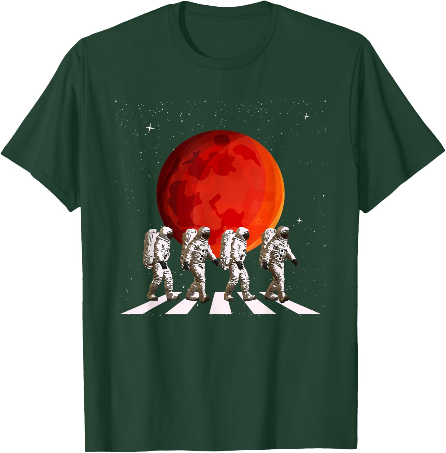 Walking Astronauts - Spaceman Planets Space Galaxy T-Shirt - T-Shirt | Forest