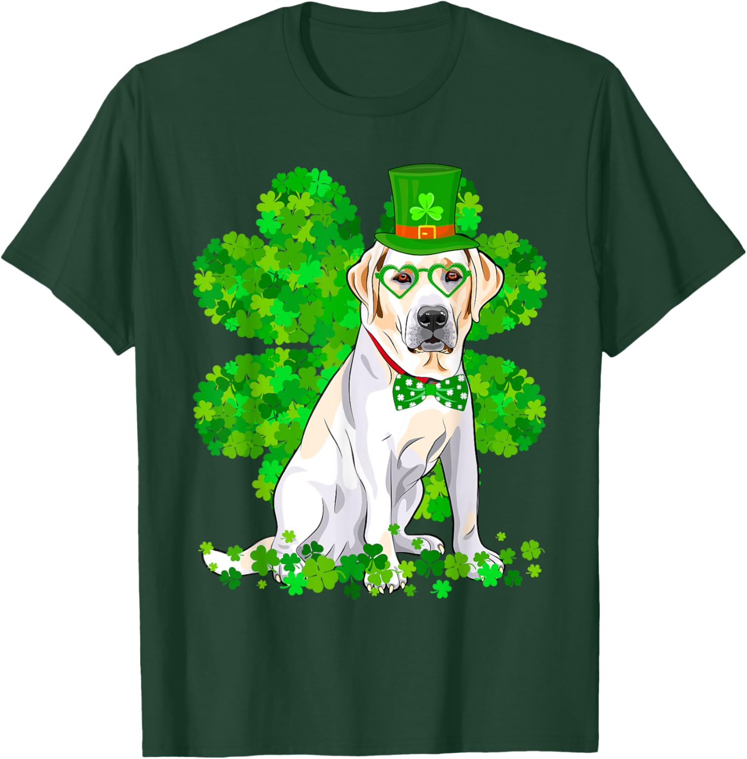 Labrador Dog St. Patrick's Day Cute Shamrock T-Shirt - T-Shirt | Forest