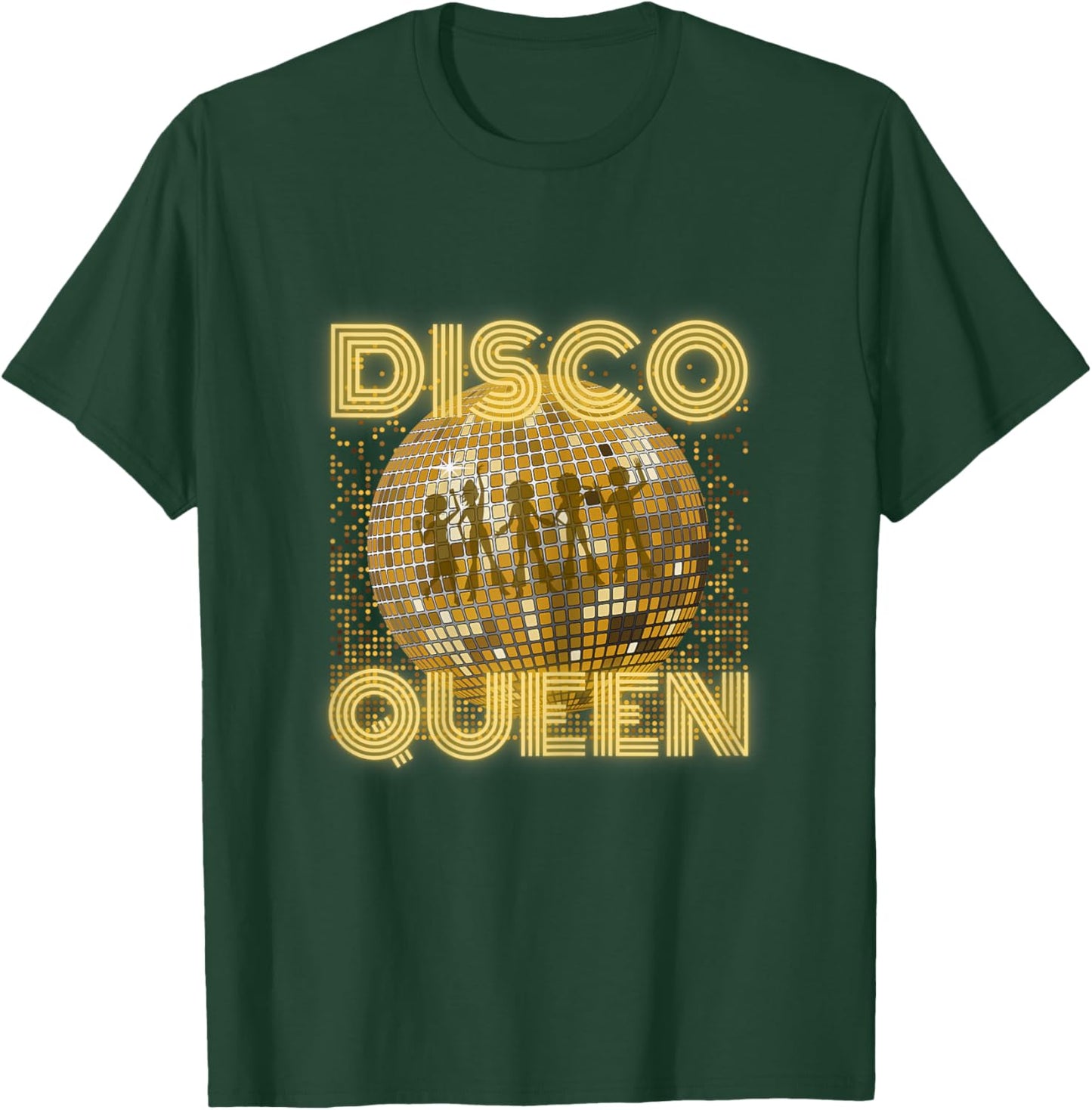 Disco Queen - 70's Disco Vintage Retro Seventies Costume T-Shirt - T-Shirt | Forest