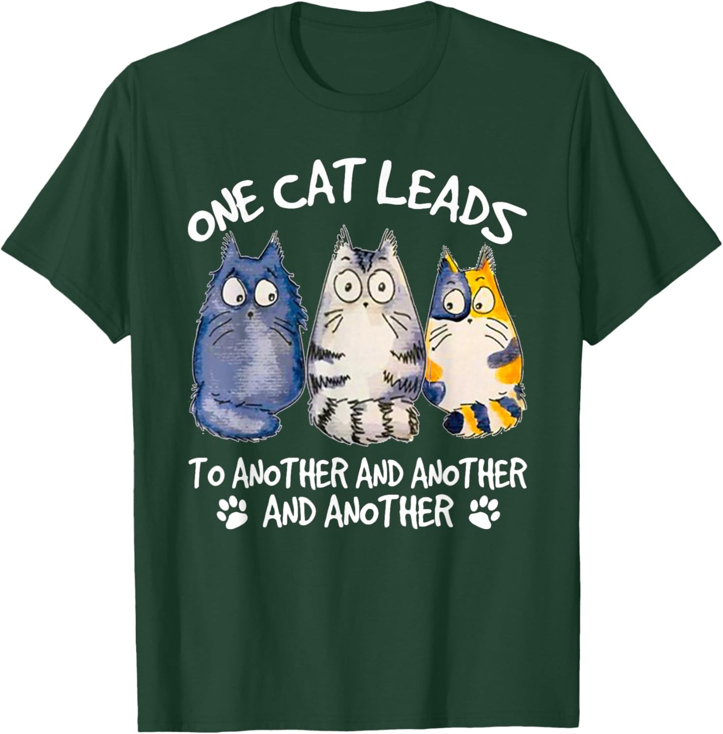 Funny Cat Design Cat Lover Kitten Cat T-Shirt - T-Shirt | Forest