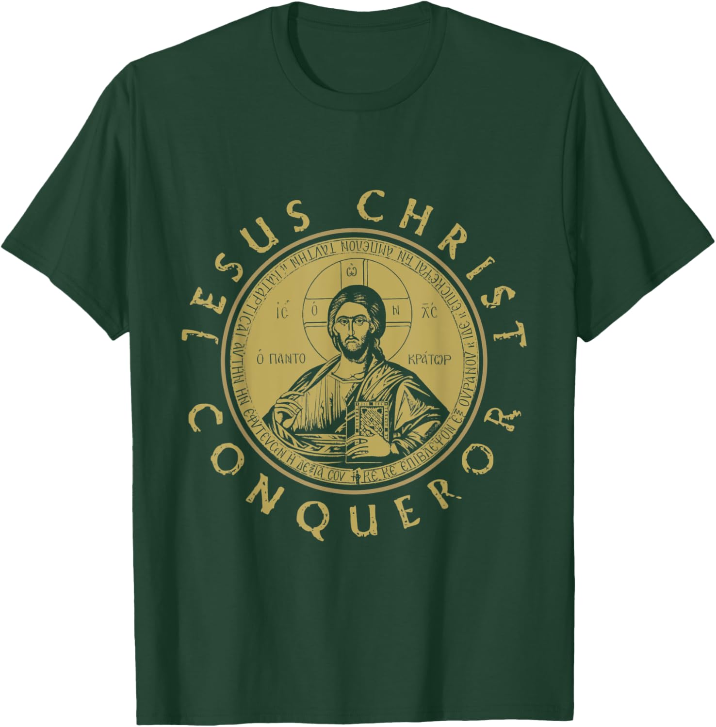 Jesus Christ Conqueror Orthodox Christianity T-Shirt - T-Shirt | Forest
