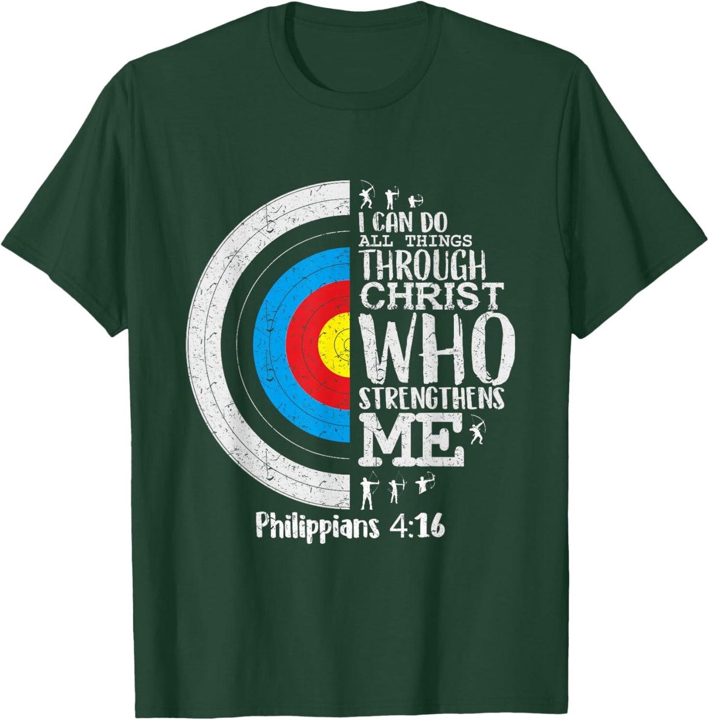 Cute Archery Shirts Archery Shirt For Girls Philippians 4 16 T-Shirt - T-Shirt | Forest