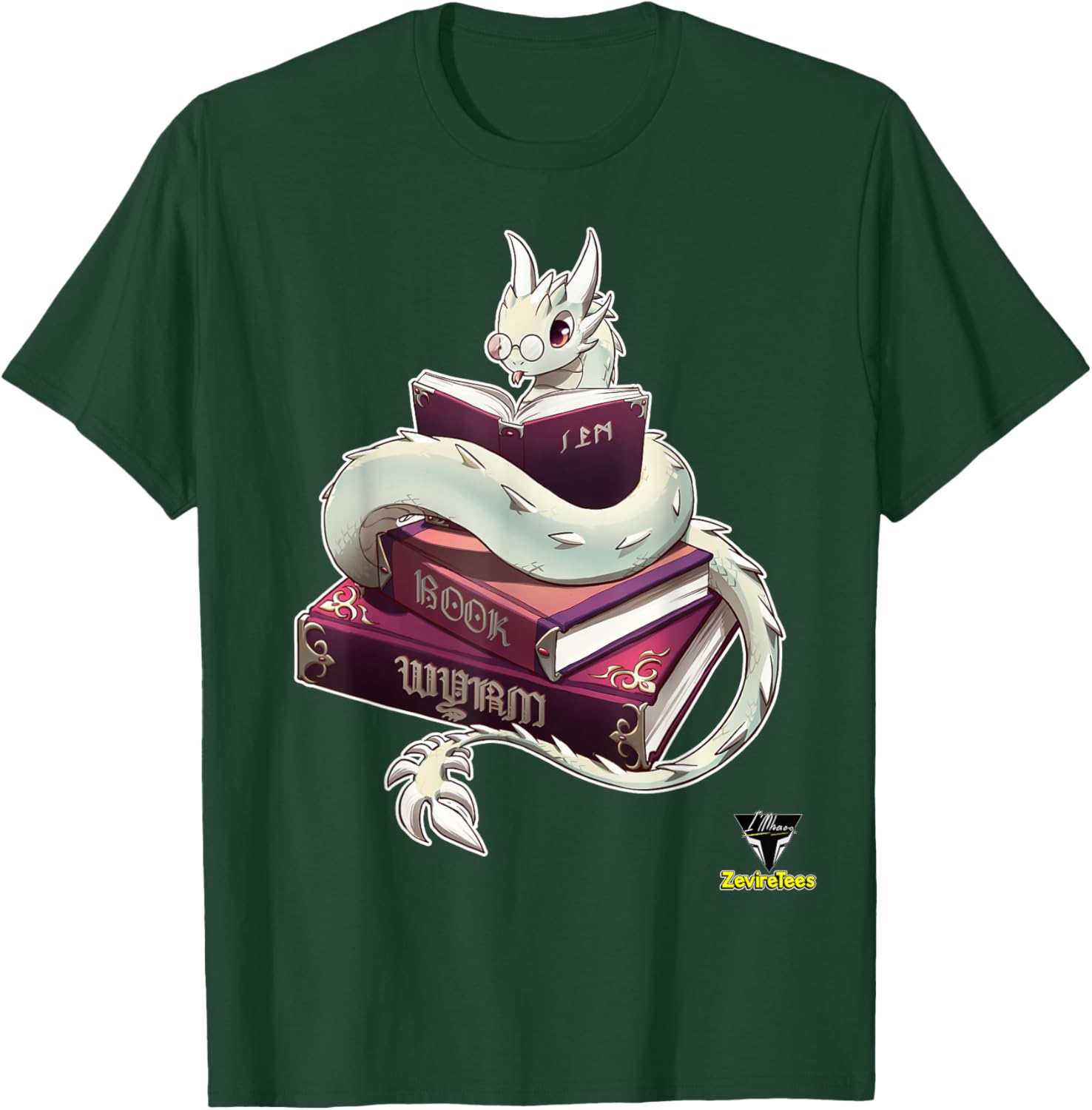 Book Wyrm T-Shirt - T-Shirt | Forest