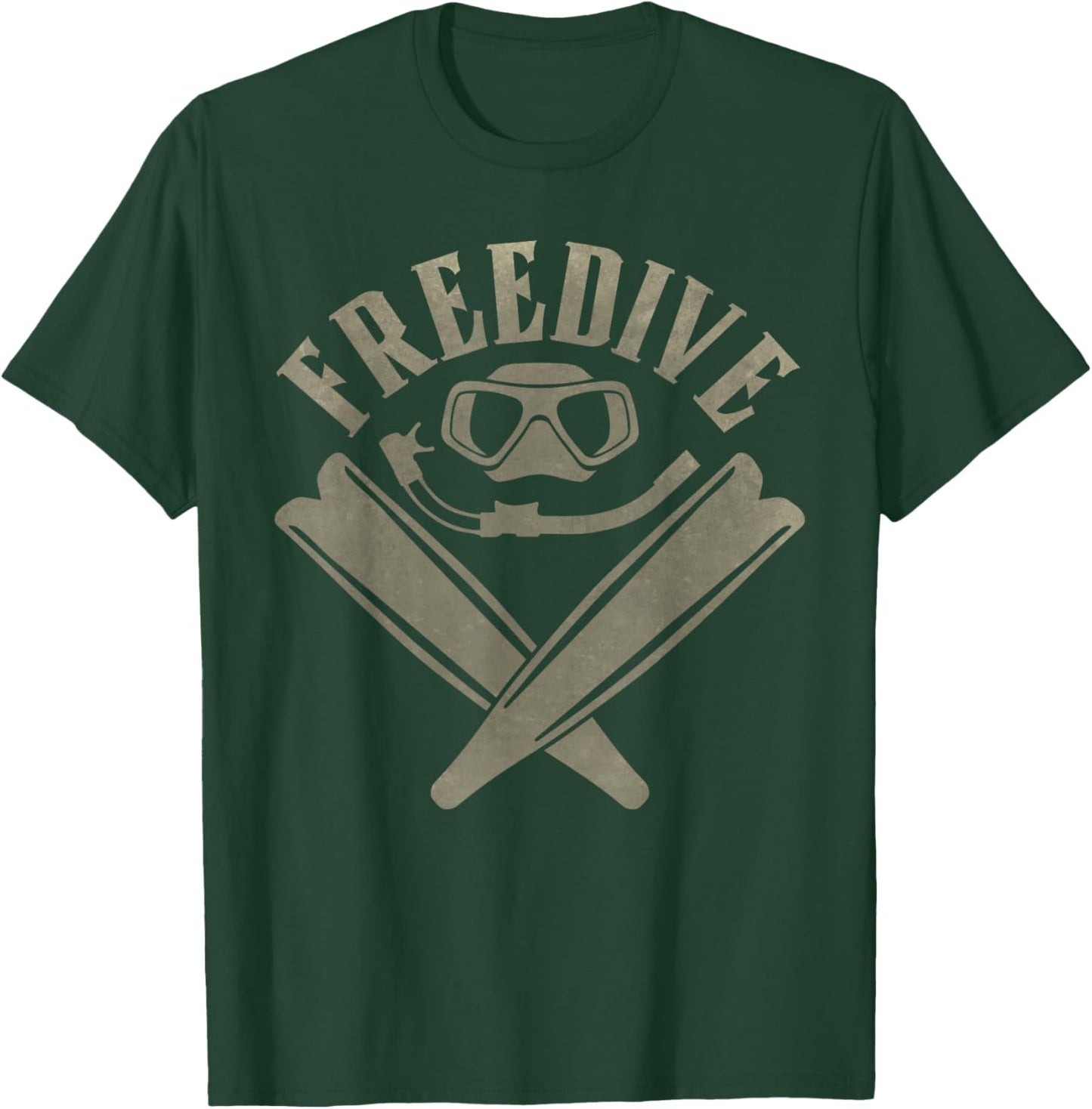 Freedive - Mask, Snorkel, and Fins T-Shirt - T-Shirt | Forest