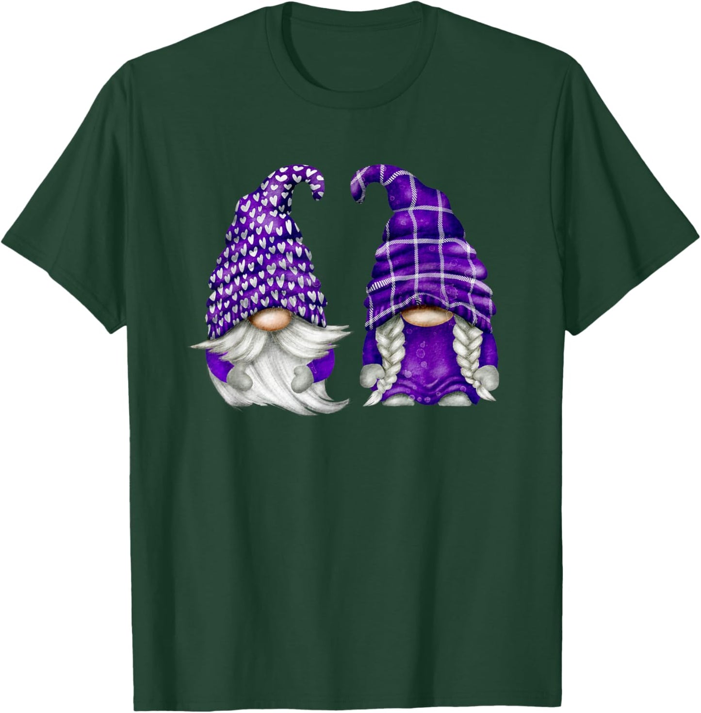 Purple Gnome Spring Aesthetic and Summer Lavender T-Shirt - T-Shirt | Forest