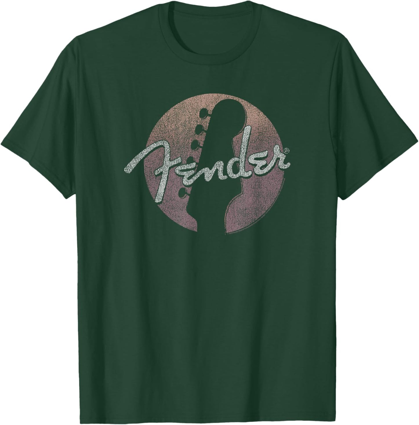 Fender Circle Guitar Headstock Logo T-Shirt - T-Shirt | Forest