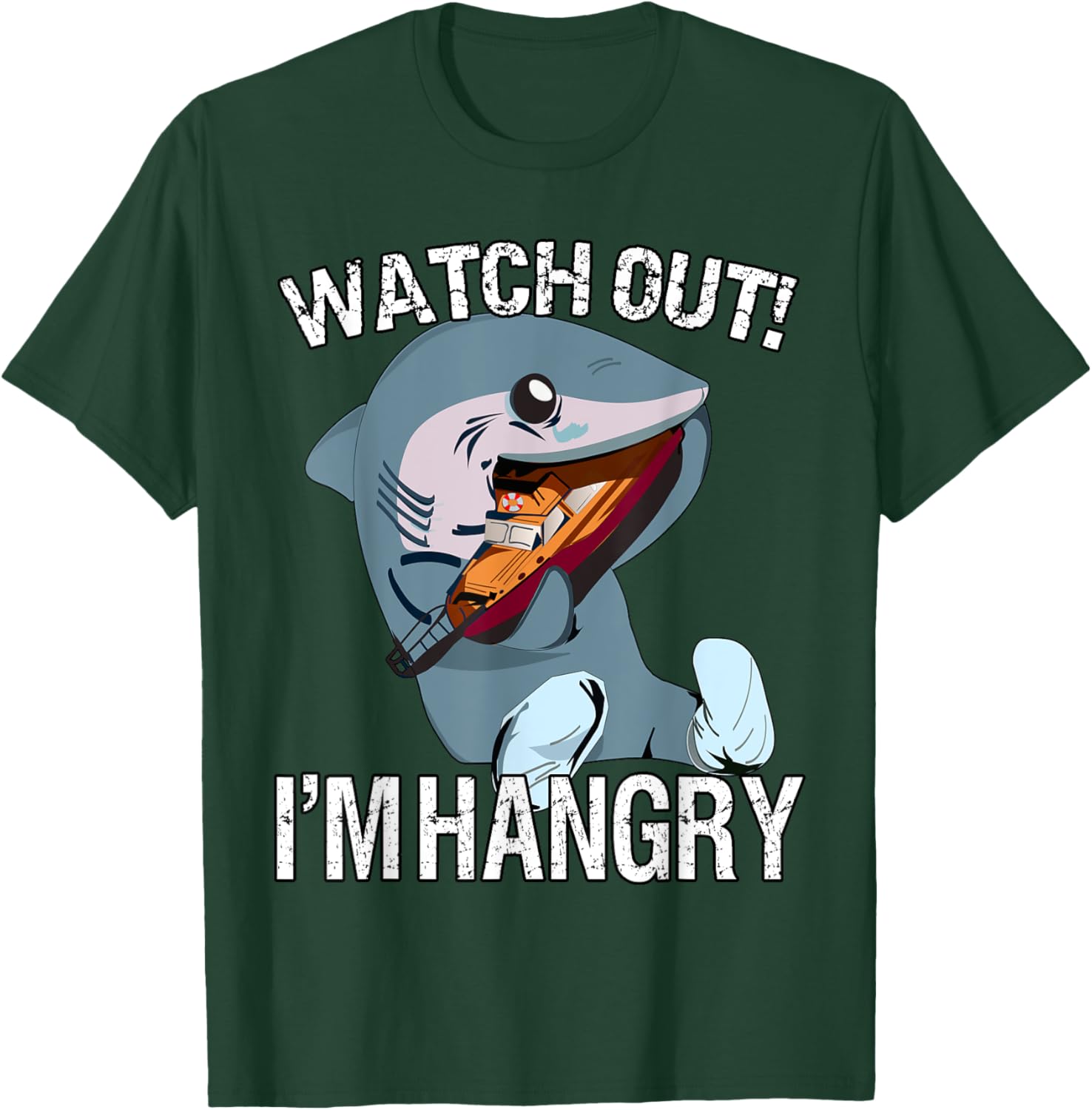 Funny Watch Out! I'm Hangry Cute Hangry Shark T-Shirt - T-Shirt | Forest