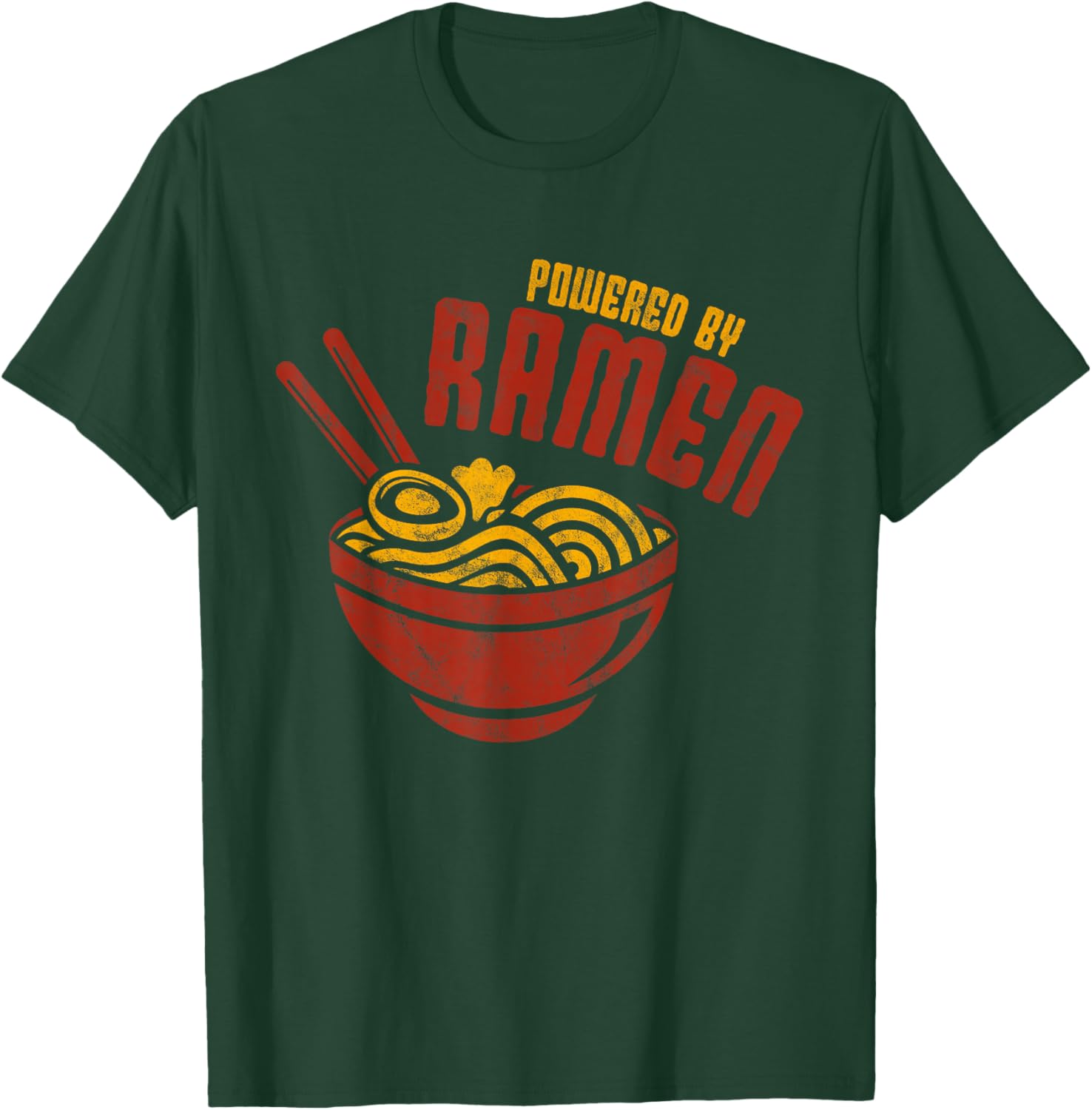 Powered by Ramen Japanese Love Anime Noodles T-Shirt - T-Shirt | Forest