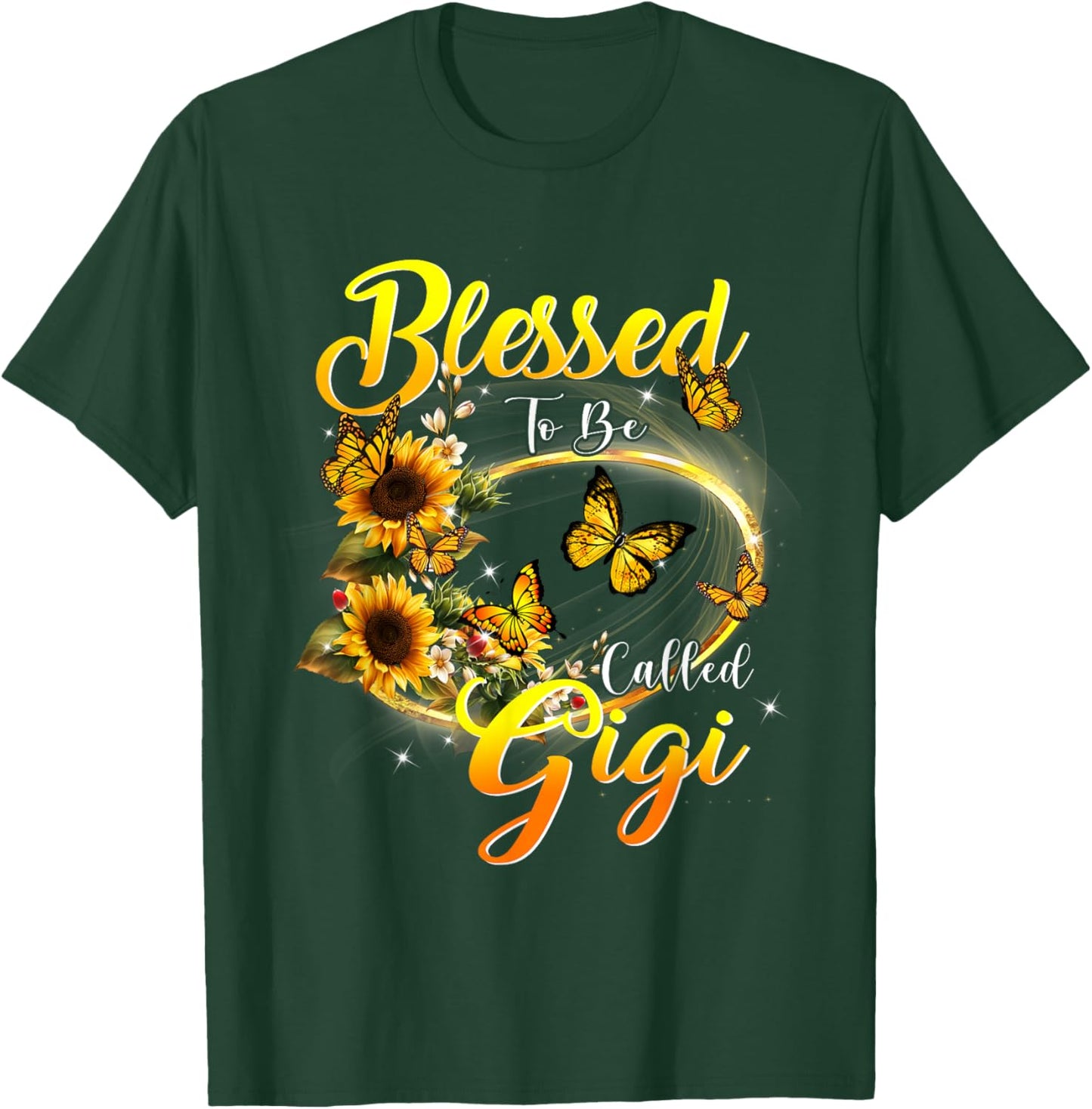 Blessed to be called Gigi Shirt Sunflower Lovers Grandma T-Shirt - T-Shirt | Forest
