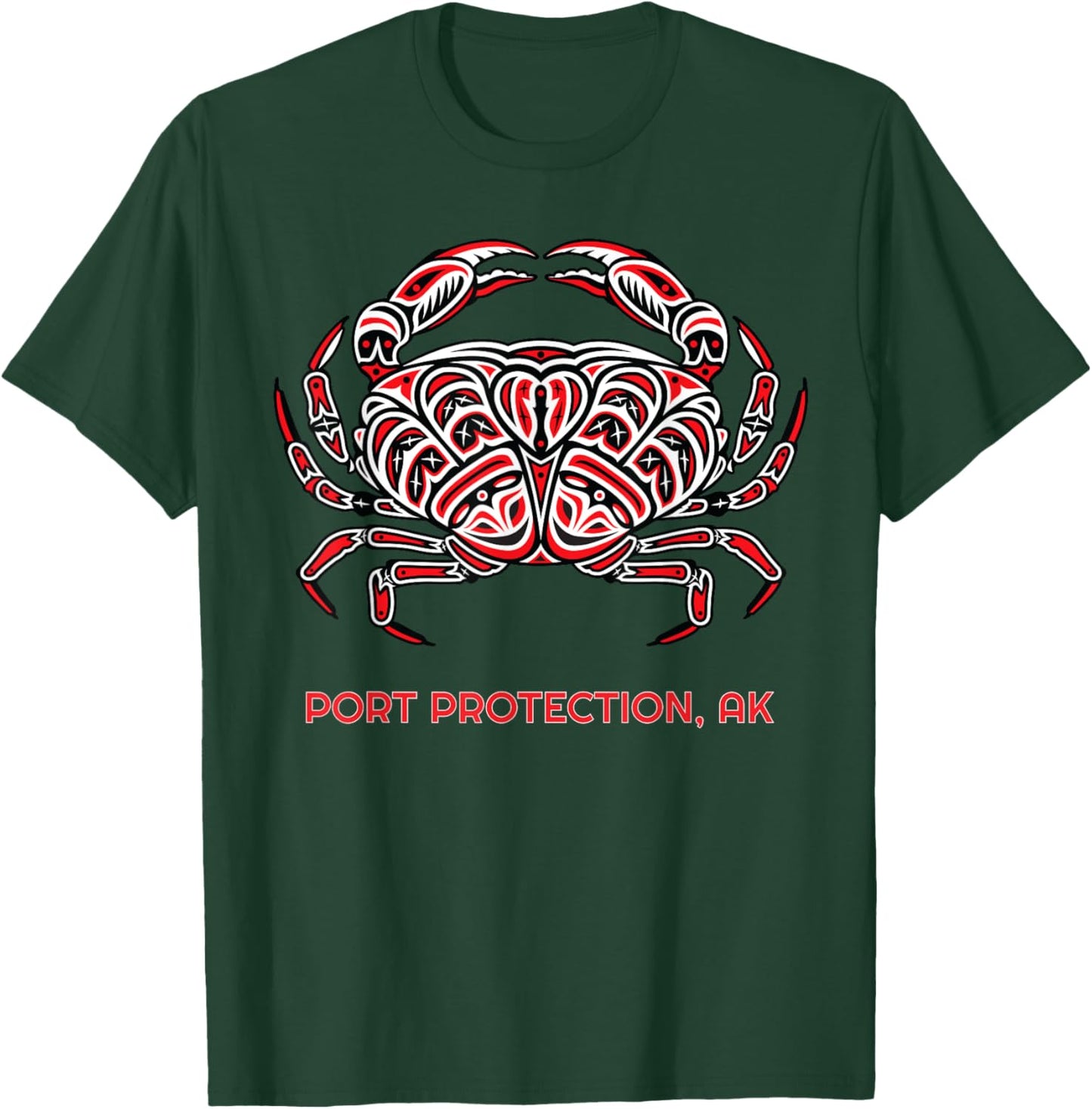 Port Protection Alaska Dungeness Crab Native American T-Shirt - T-Shirt | Forest