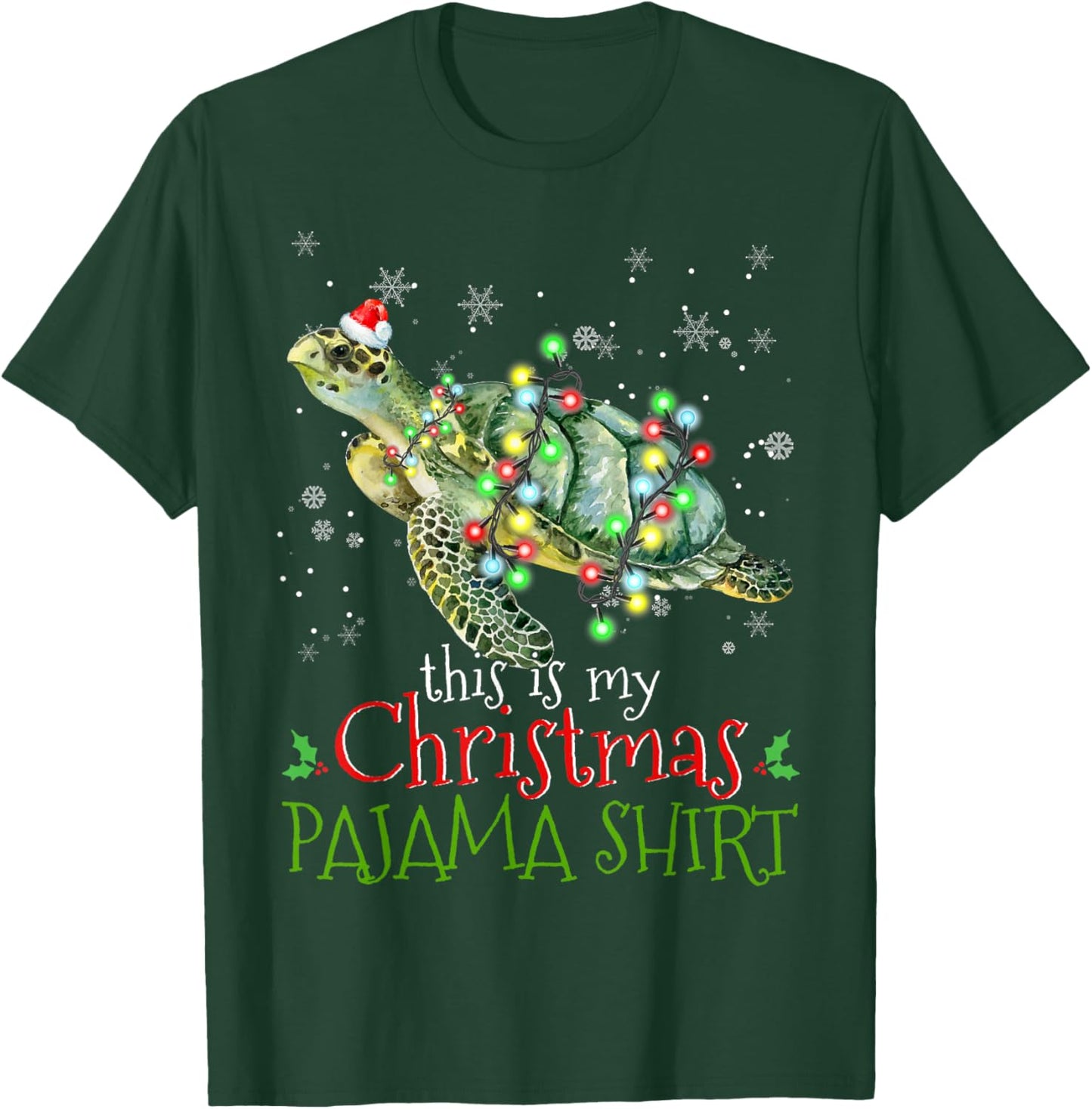 This Is My Christmas Pajama shirt Sea Turtle Christmas T-Shirt - T-Shirt | Forest